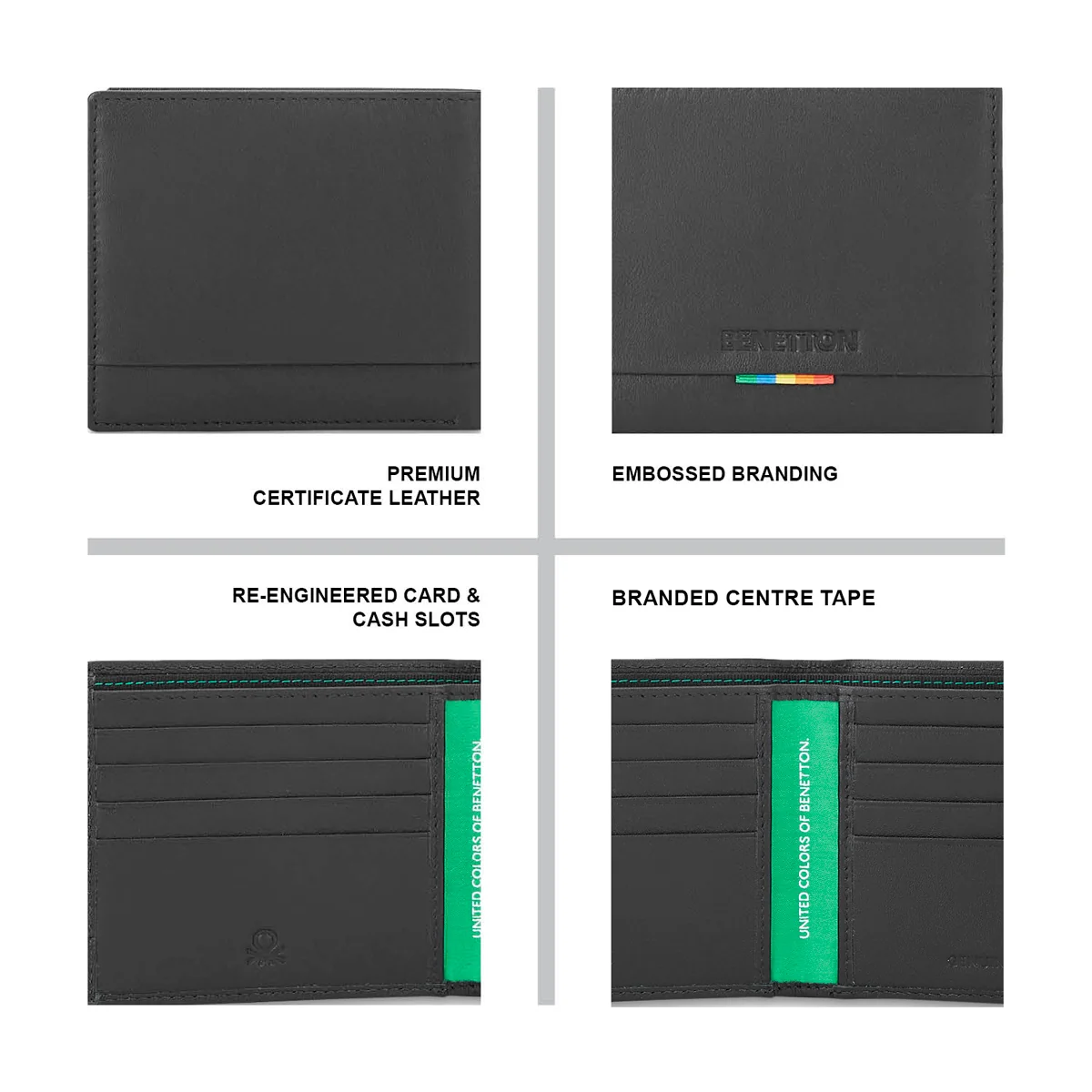 United Colors of Benetton Castriel Men's Slimfold Wallet - Image 8