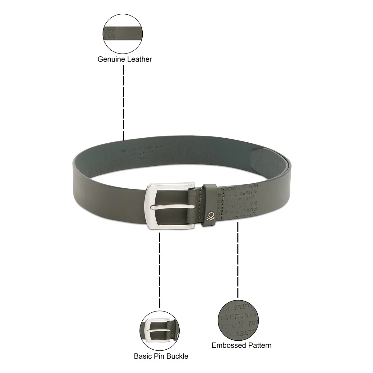 United Colors of Benetton Cavazzo Men's Non Reversible Belt - Image 4