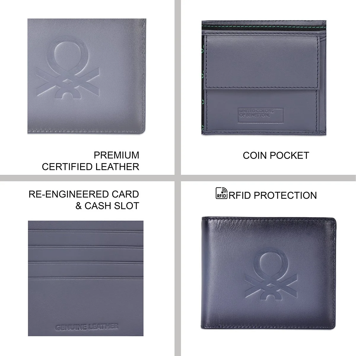 United Colors of Benetton Chane Men's Global Coin Wallet - Image 8