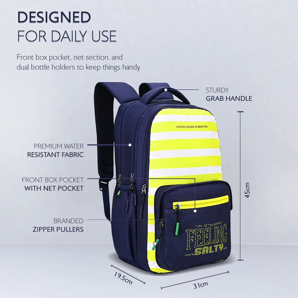 United Colors of Benetton Cipher Non Laptop Backpack - Image 4