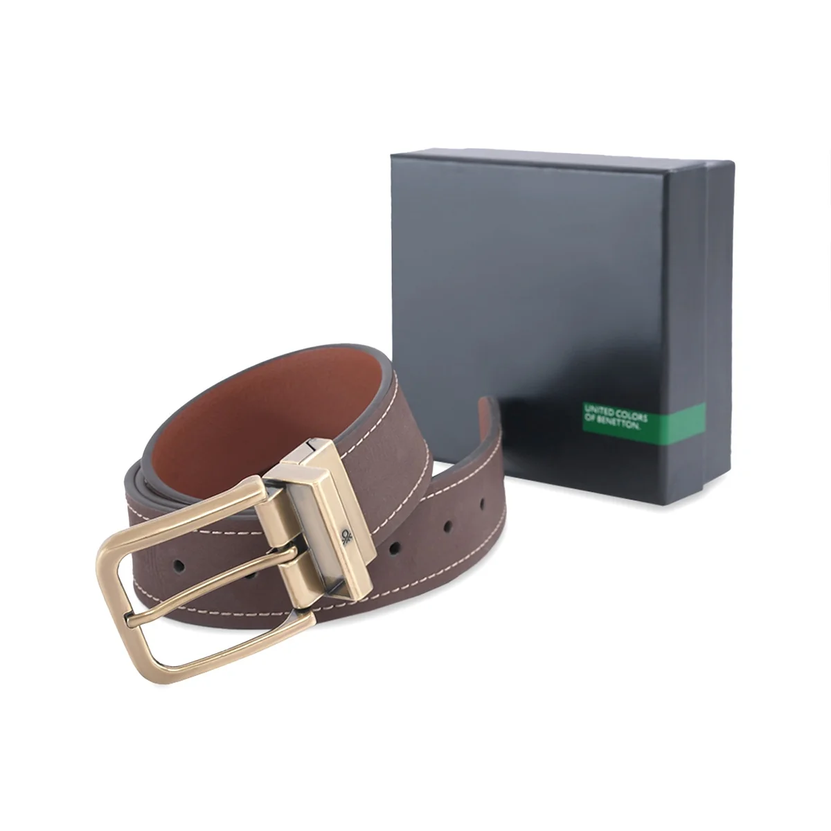 United Colors of Benetton Coats Men's Reversible Belt - Image 8