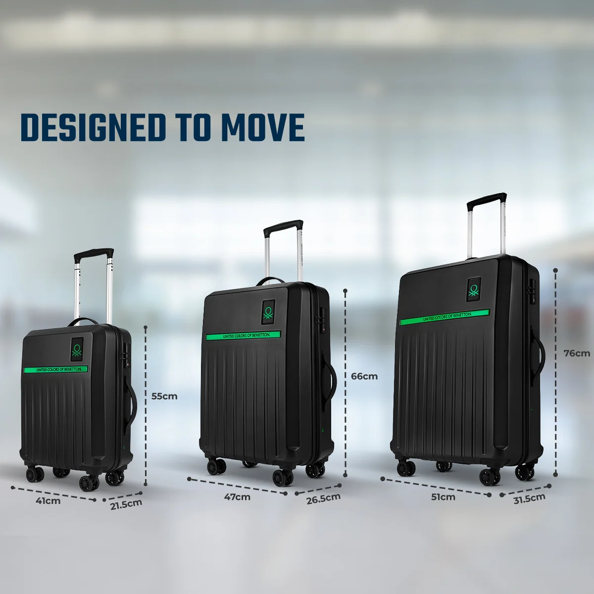 United Colors of Benetton Cobalt Hard Luggage - Image 7