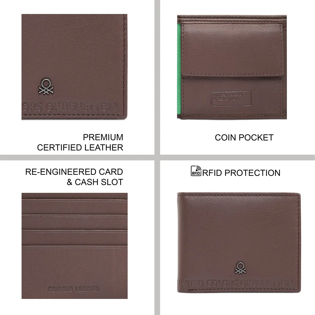United Colors of Benetton Davle Men's Global Coin Wallet - Image 7