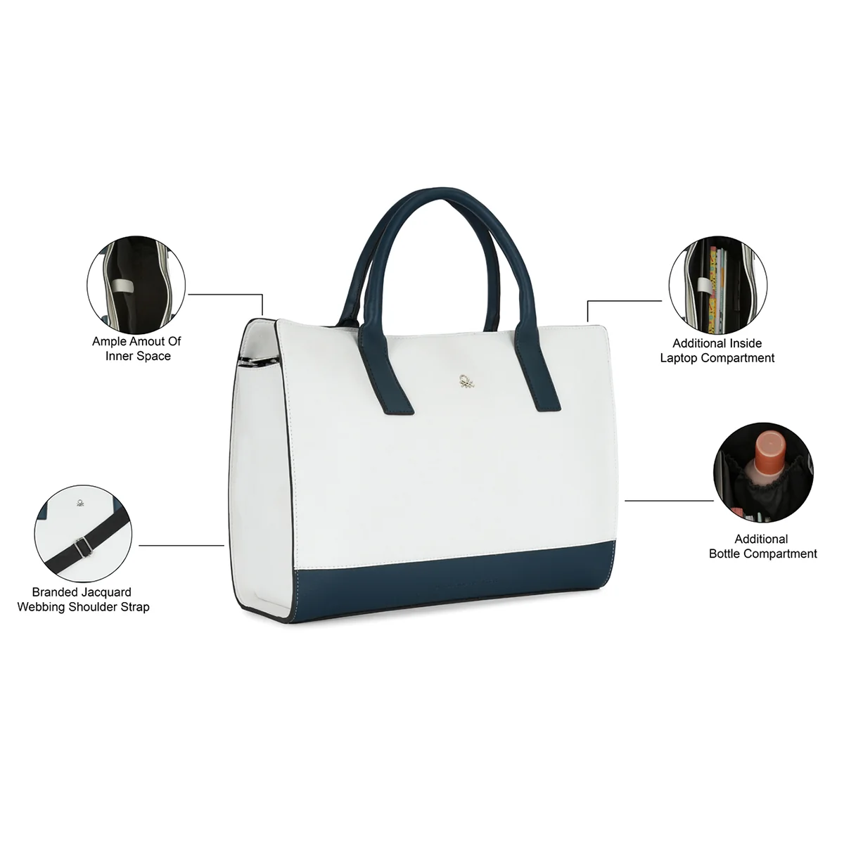 United Colors of Benetton Elisa Women's PU Tote - Image 4