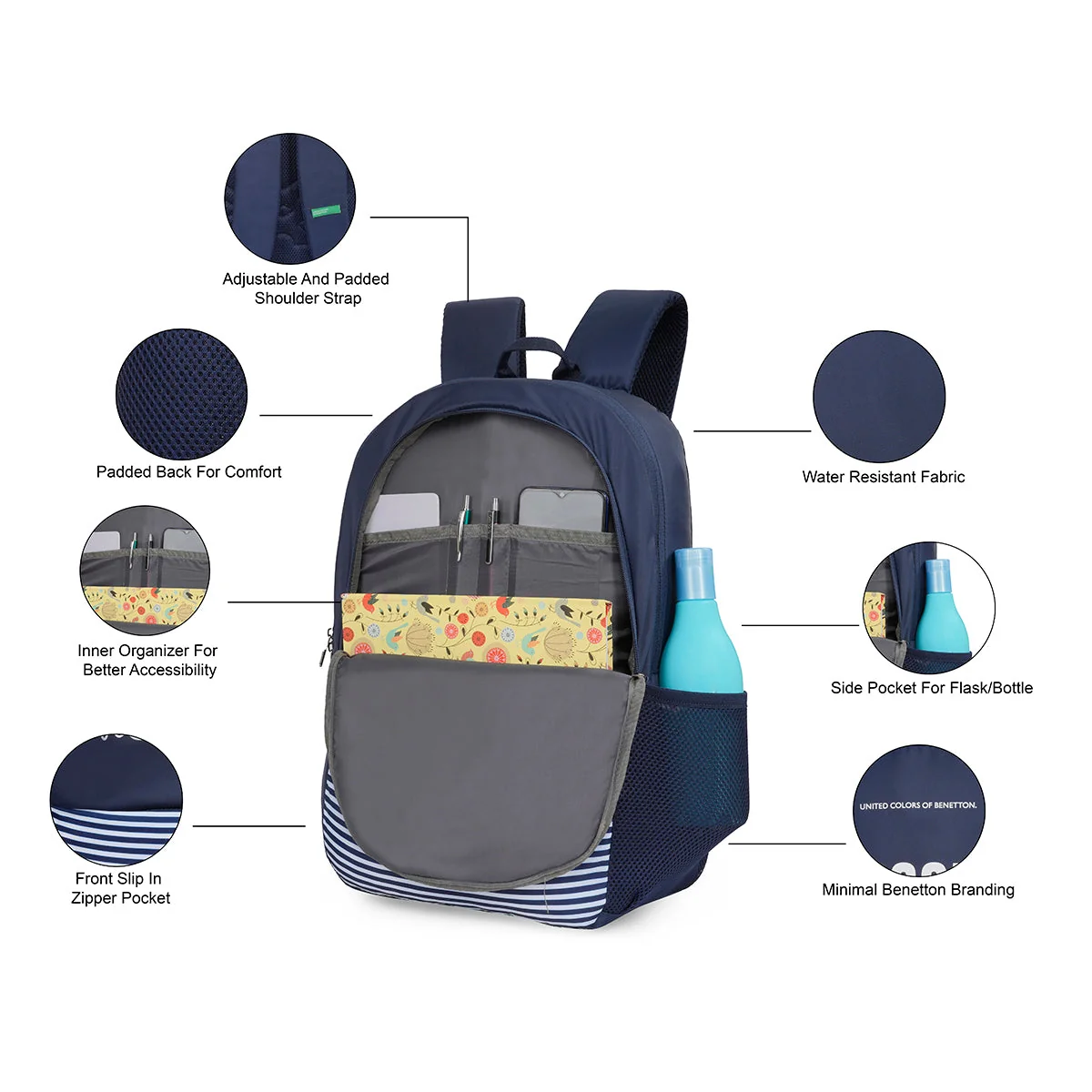 United Colors of Benetton Elsie Back to School Backpack - Image 4