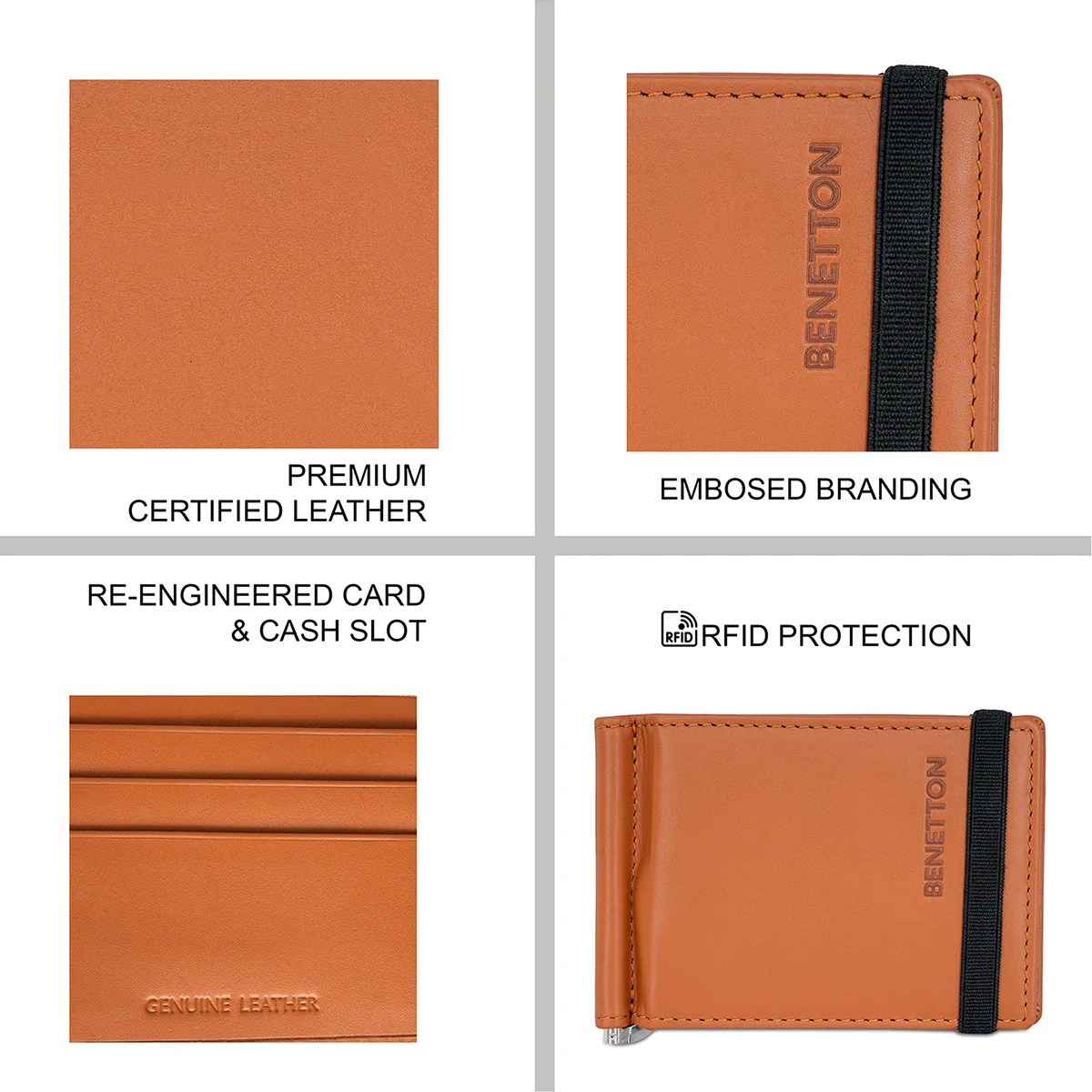 United Colors of Benetton Emberto Men's Money Clip Wallet - Image 4