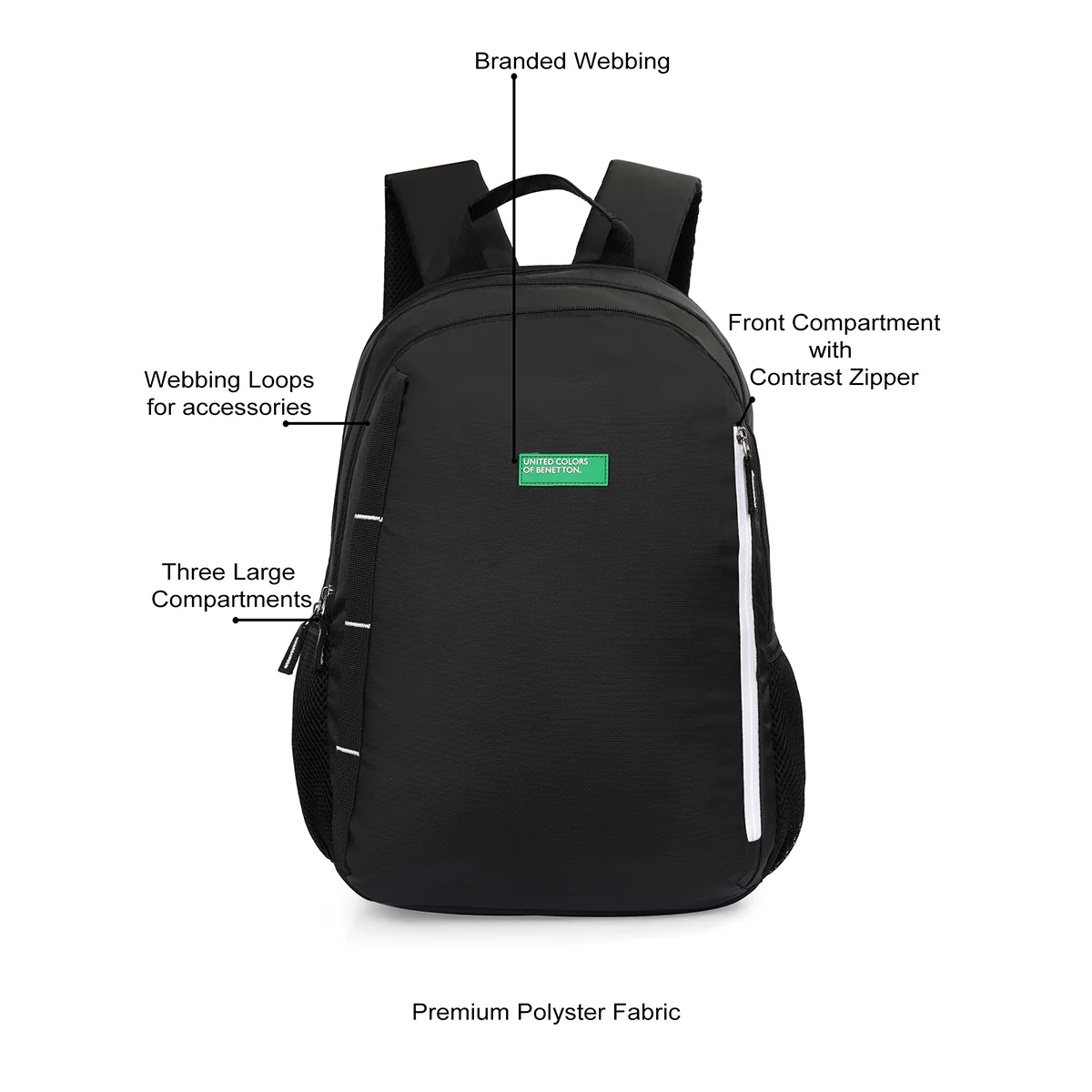 United Colors of Benetton Fabio Non Laptop Backpack - Image 7