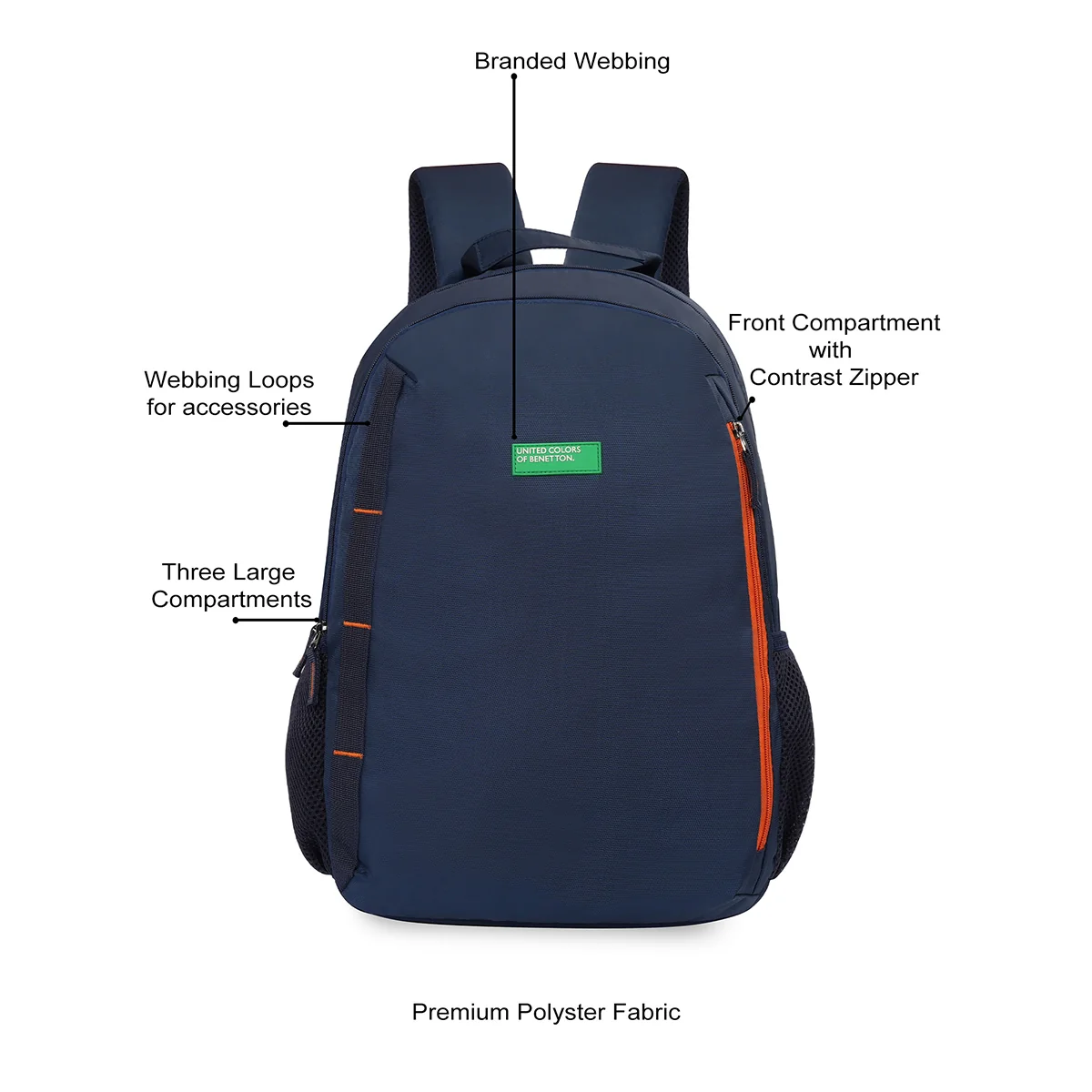 United Colors of Benetton Fabio Non Laptop Backpack - Image 7