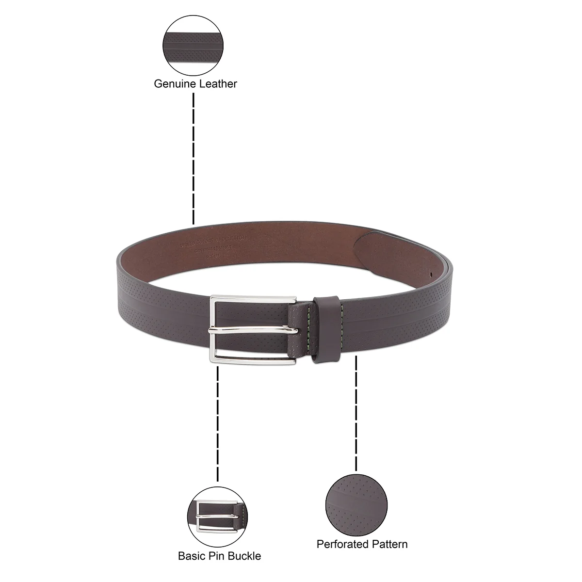 United Colors of Benetton Fiastra Men's Non Reversible Belt - Image 4