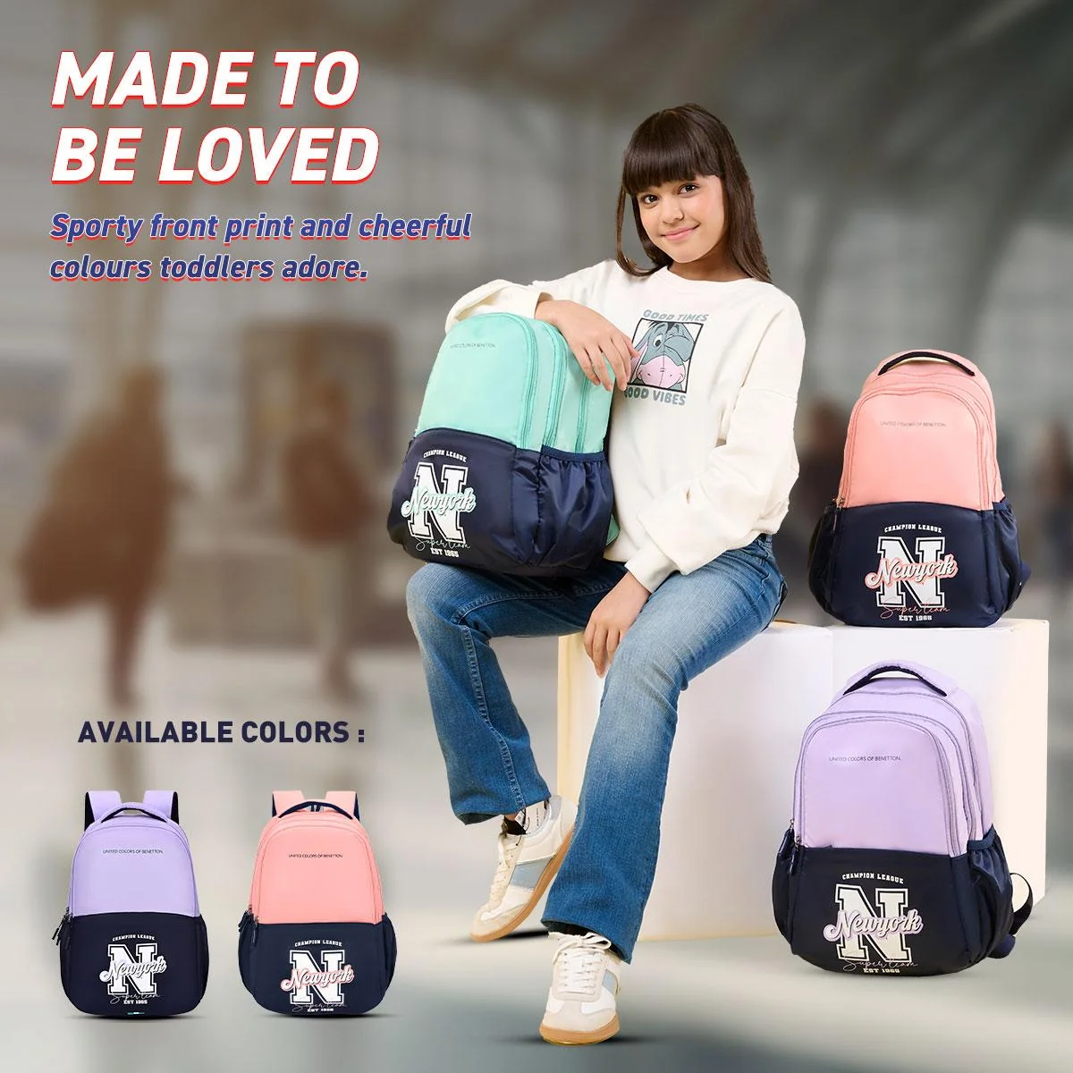 United Colors of Benetton Flux Non Laptop Backpack - Image 7