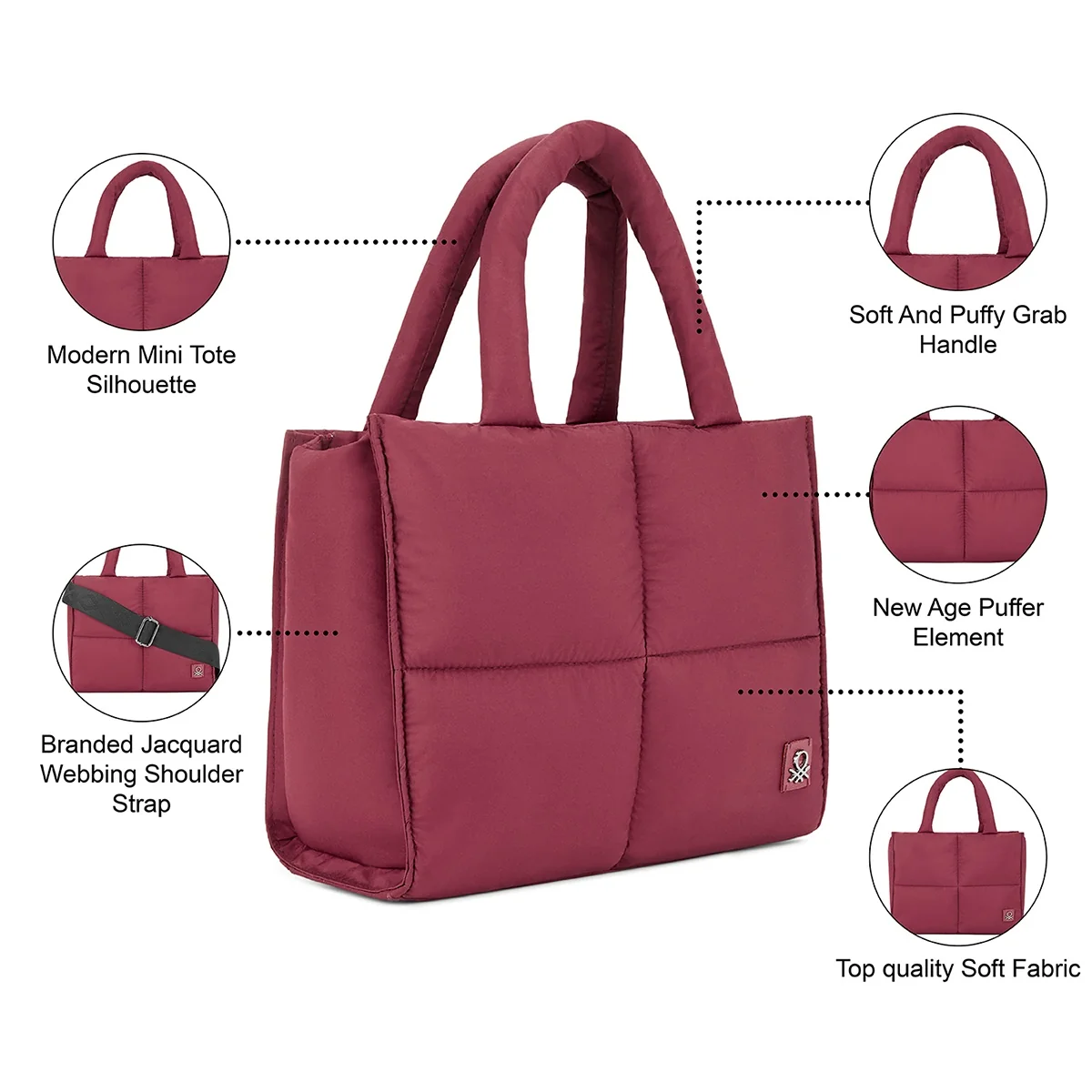 United Colors of Benetton Gemma Women's PU Mini Tote - Image 7
