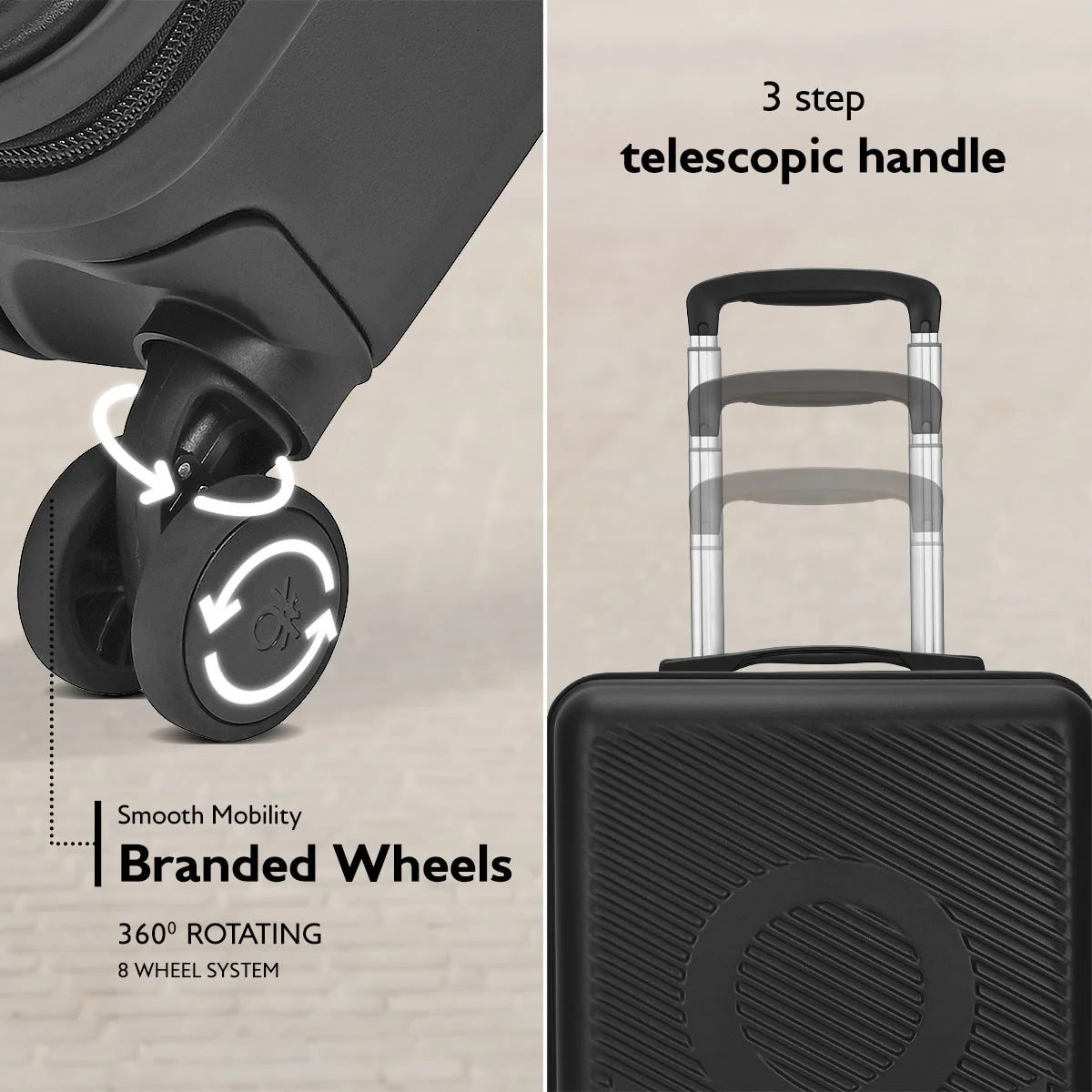United Colors of Benetton Glide Hard Luggage - Image 3