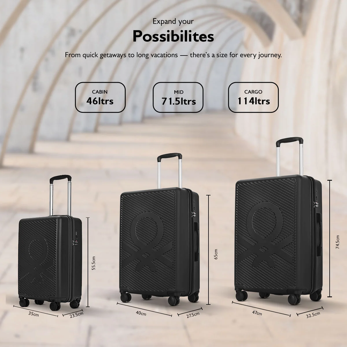 United Colors of Benetton Glide Hard Luggage - Image 6