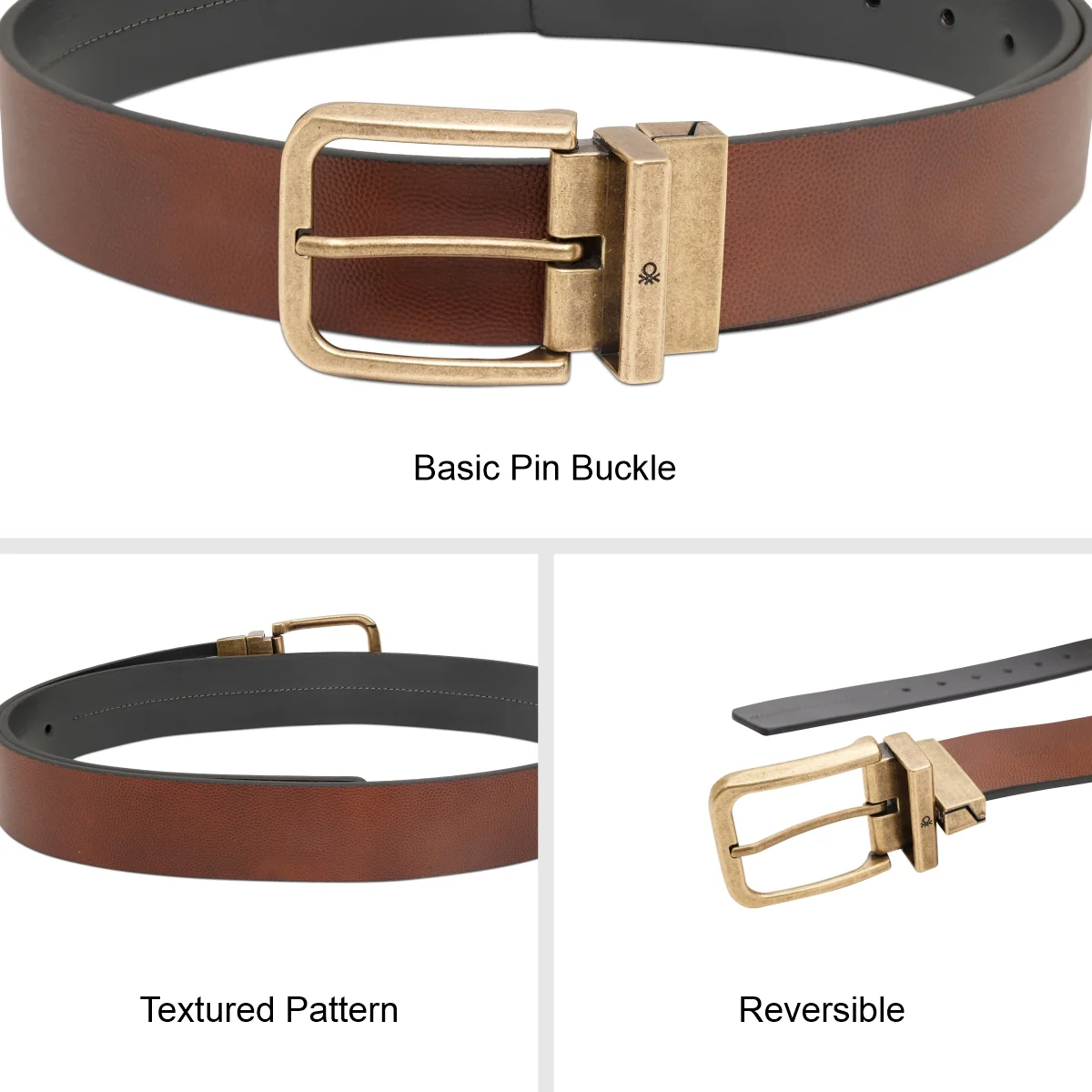 United Colors of Benetton Grifton Men's Reversible Belt - Image 7