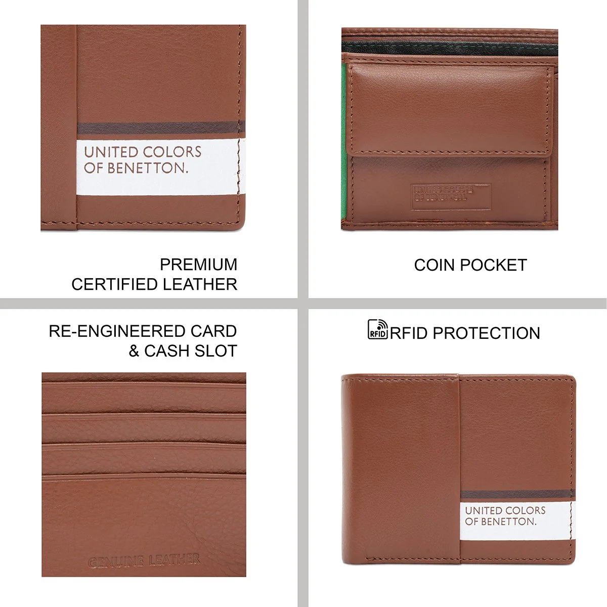 United Colors of Benetton Jecna Men's Global Coin Wallet - Image 7