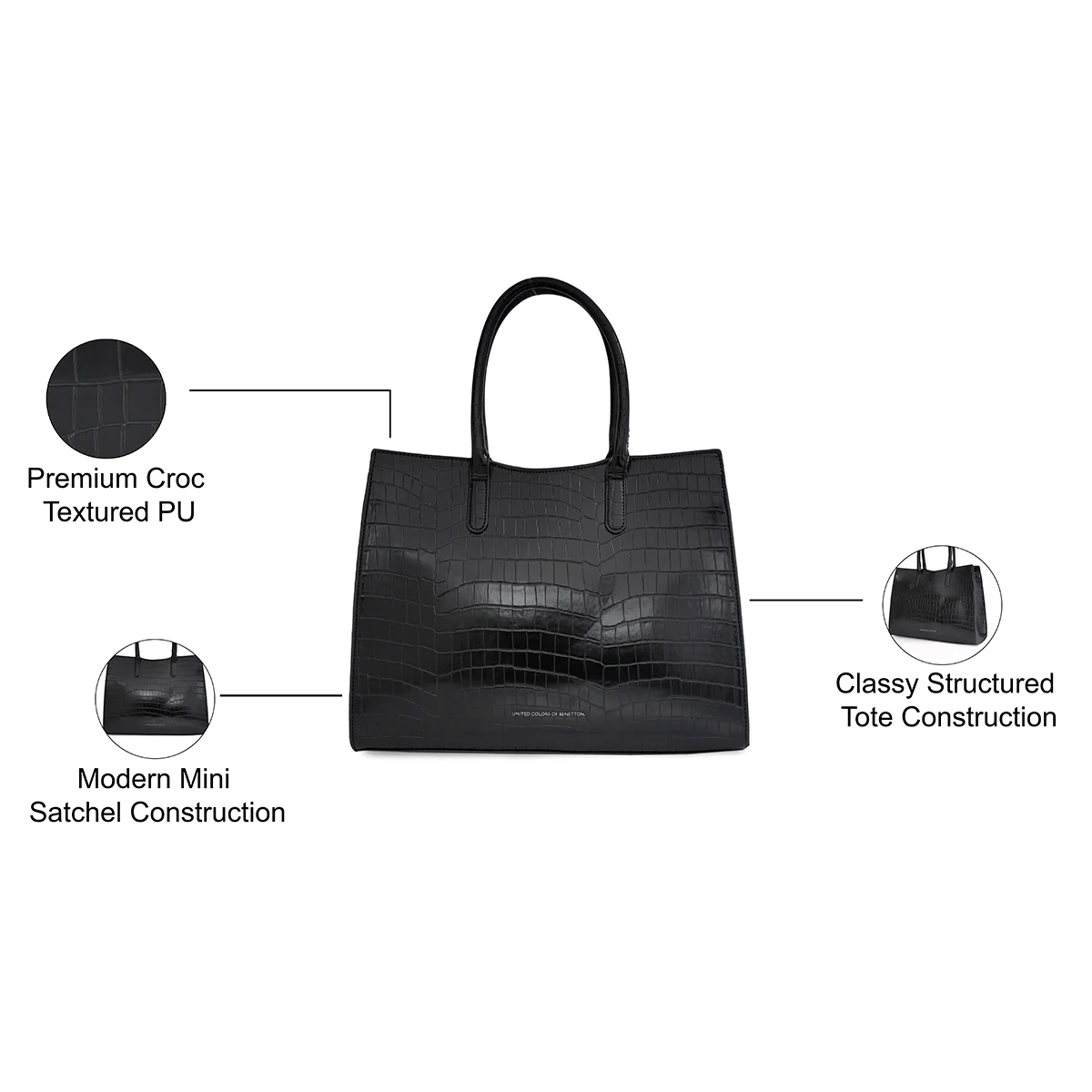 United Colors of Benetton Kamlyn Women's Satchel - Image 4