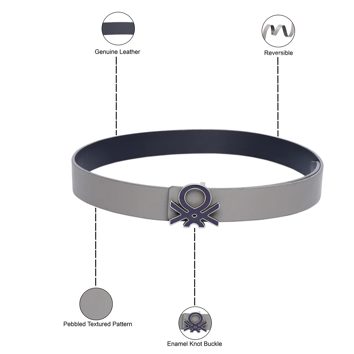 United Colors of Benetton Karel Men's Reversible Belt - Image 4