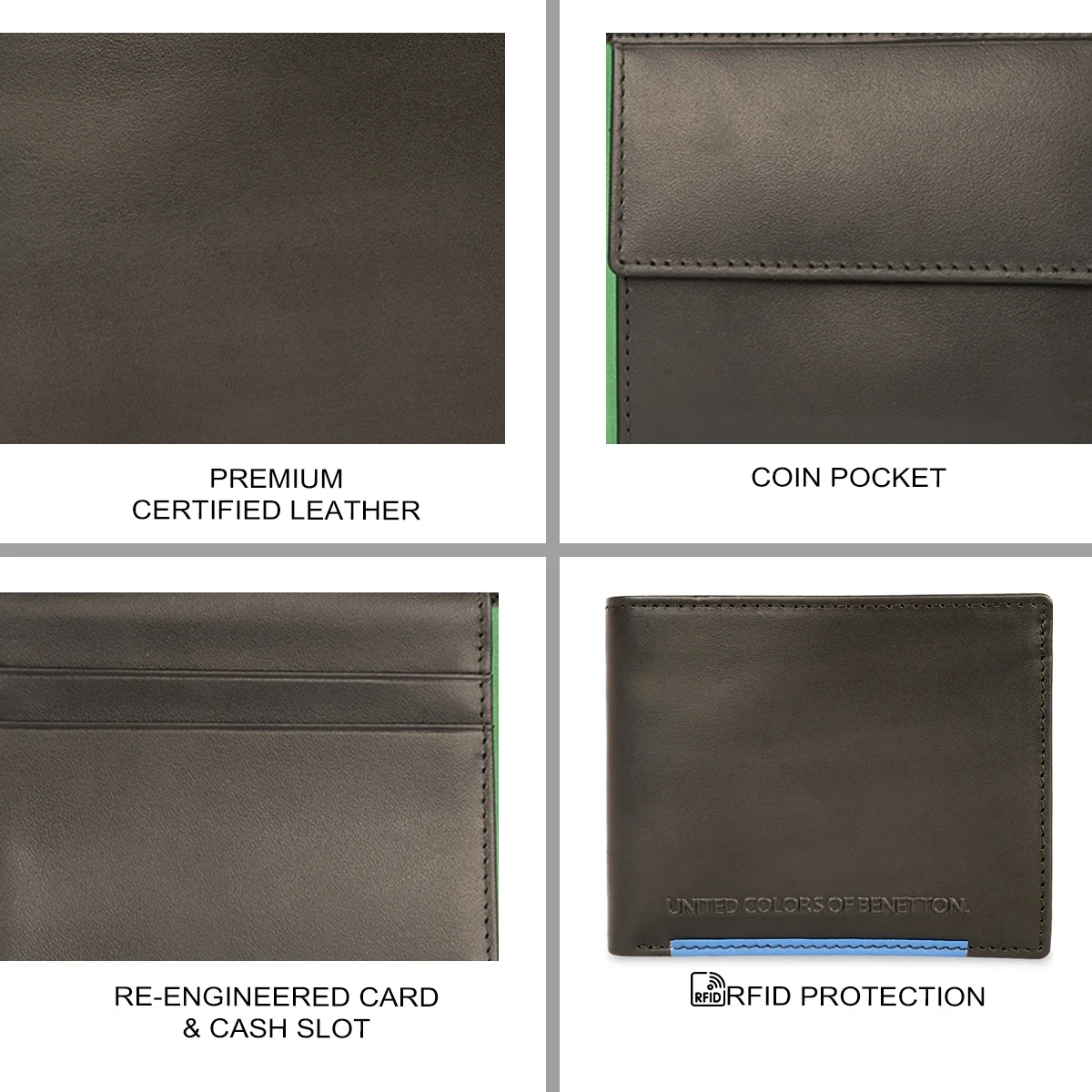 United Colors of Benetton Kloten Men's Multicard Coin Wallet - Image 7