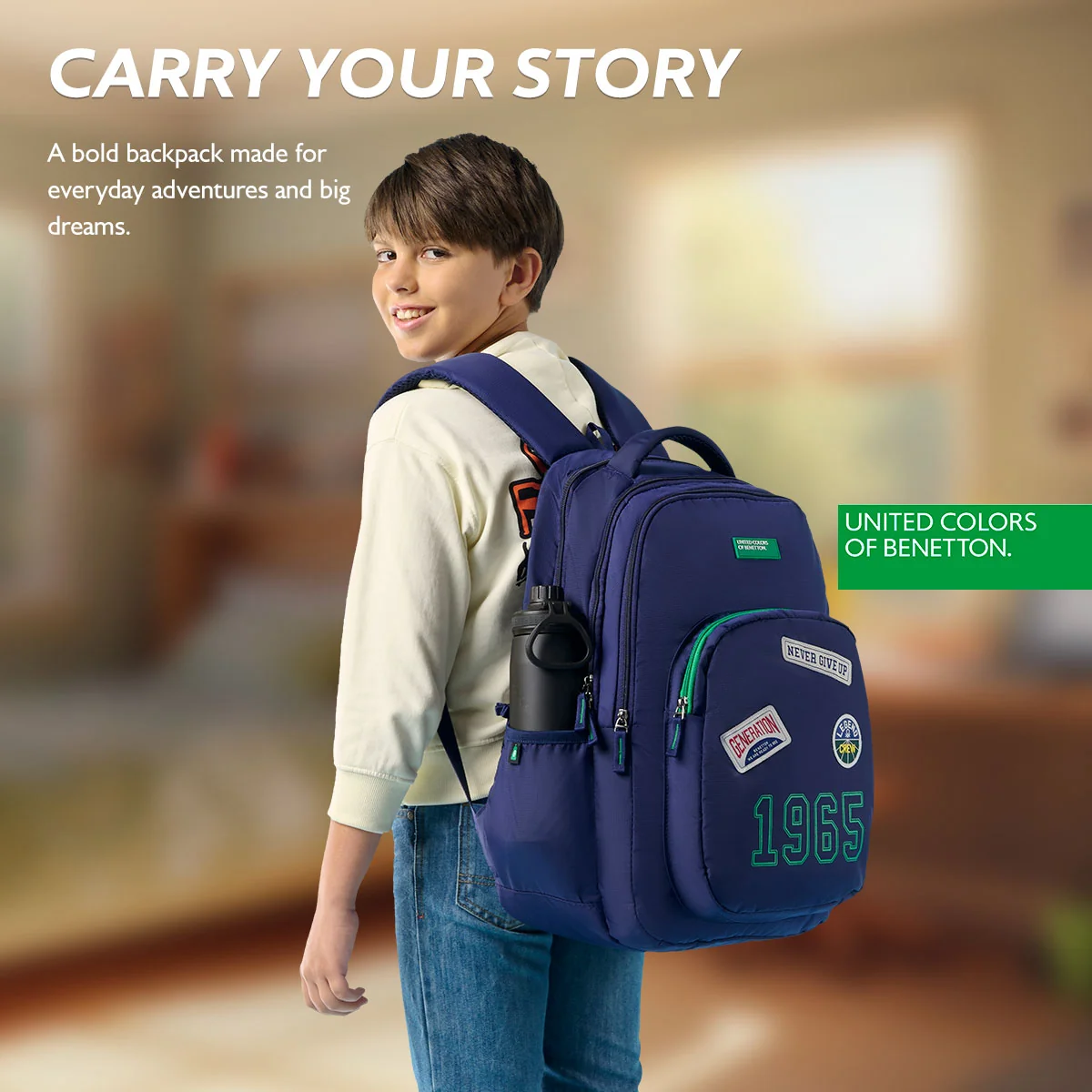 United Colors of Benetton Legend Non Laptop Backpack - Image 6
