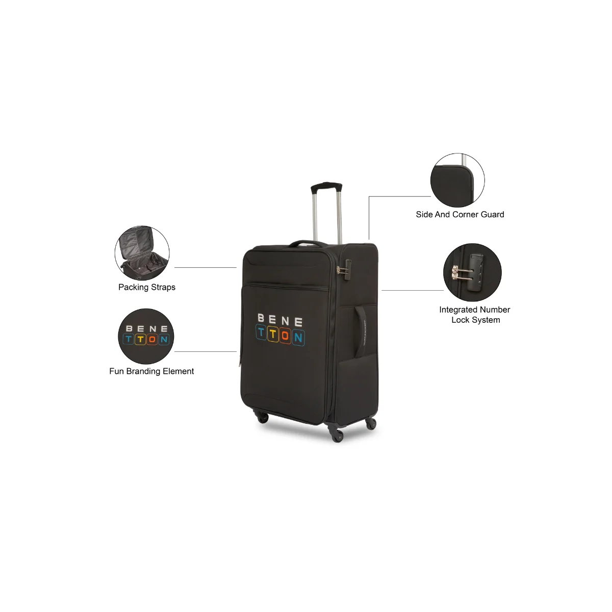 United Colors of Benetton Macau Soft Luggage - Image 23