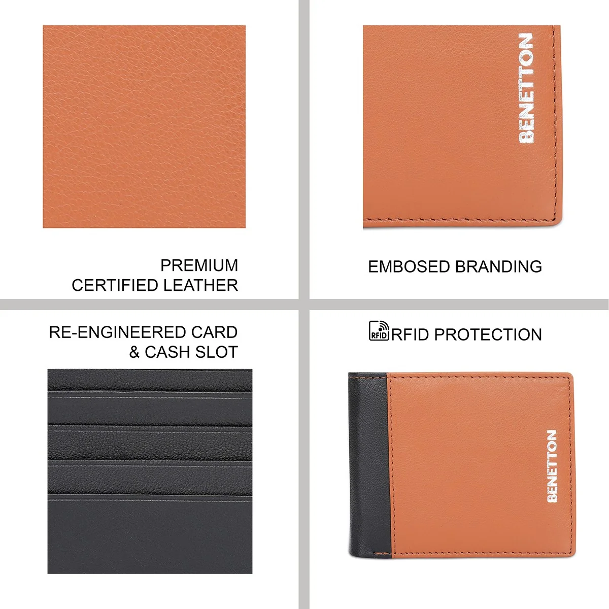 United Colors of Benetton Maceo Men's Global Coin Wallet - Image 8