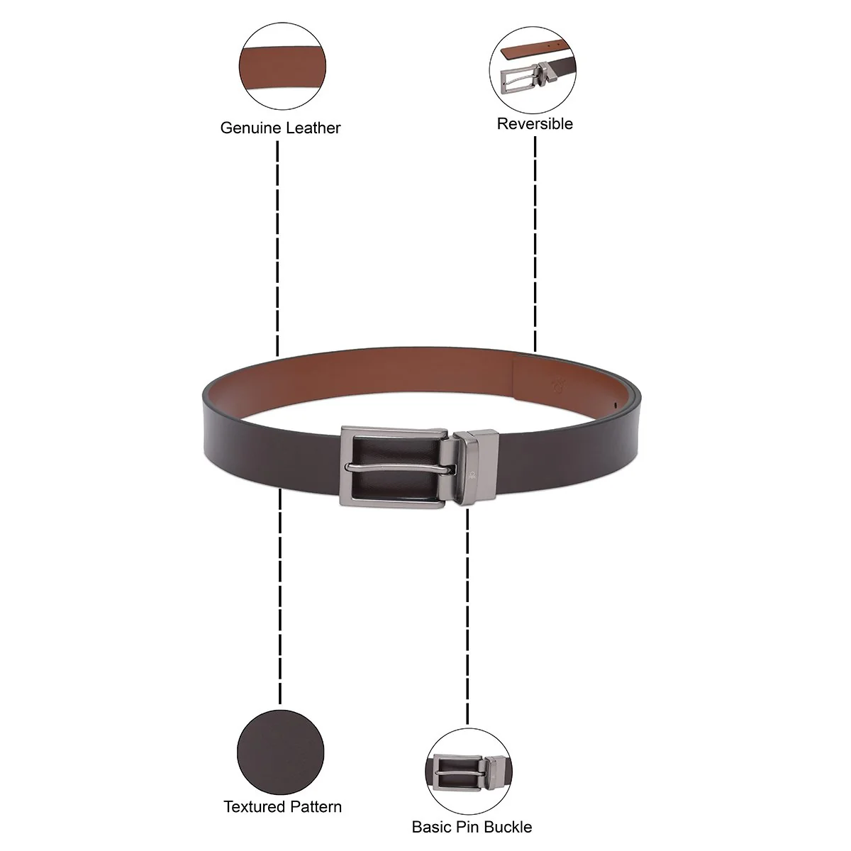 United Colors of Benetton Marten Men's Reversible belt - Image 4