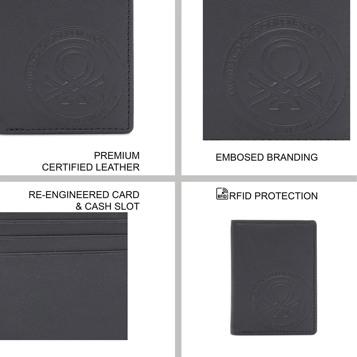 United Colors of Benetton Mesto Men's Trifold - Image 7