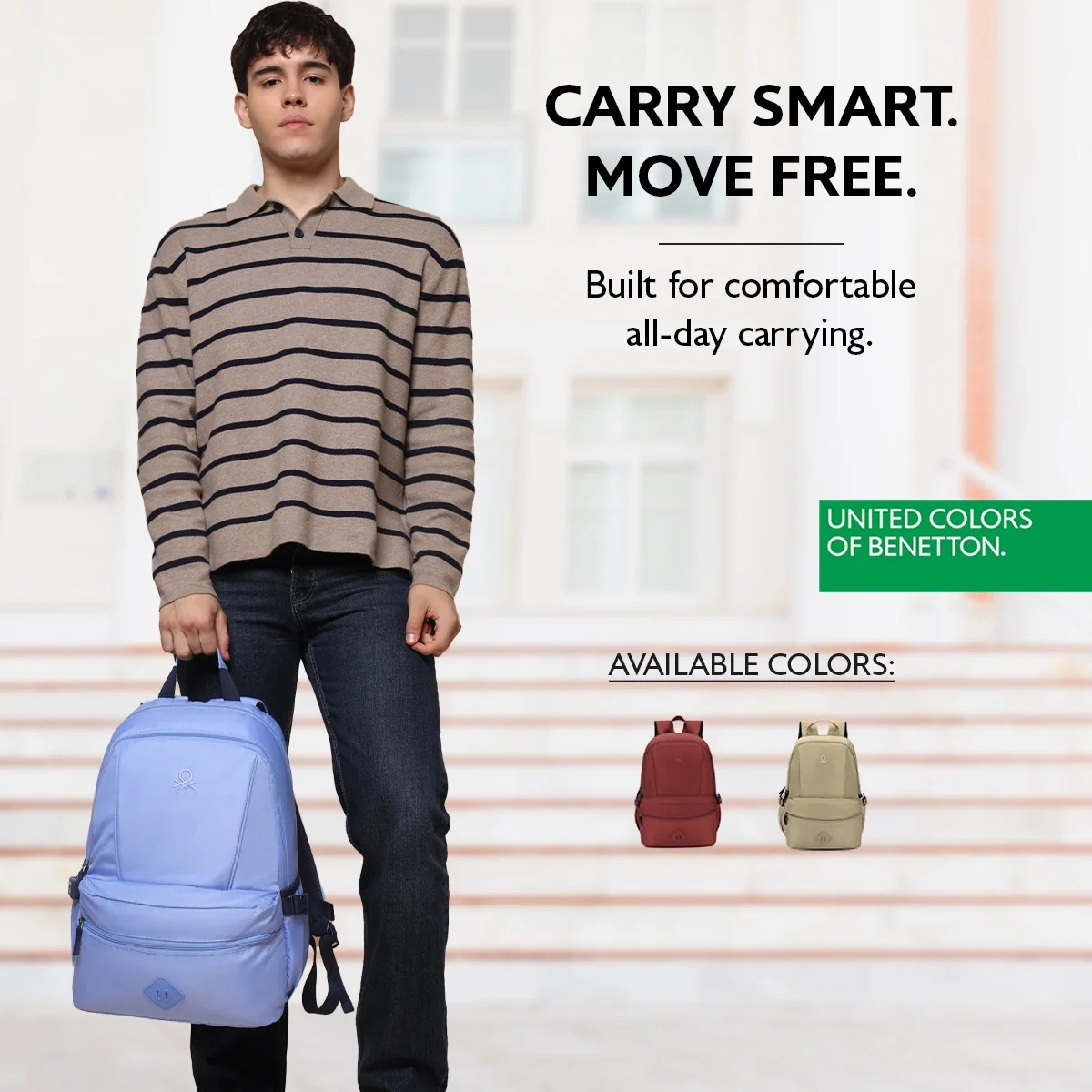 United Colors of Benetton Mono Laptop Backpack - Image 8
