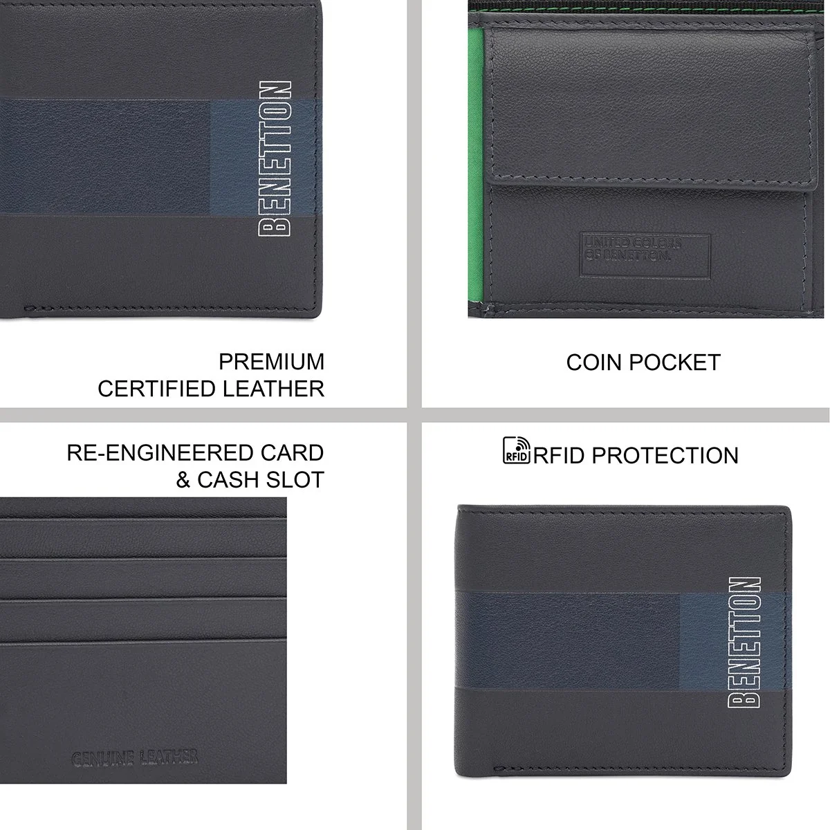 United Colors of Benetton Neruda Men's Global Coin Wallet - Image 8
