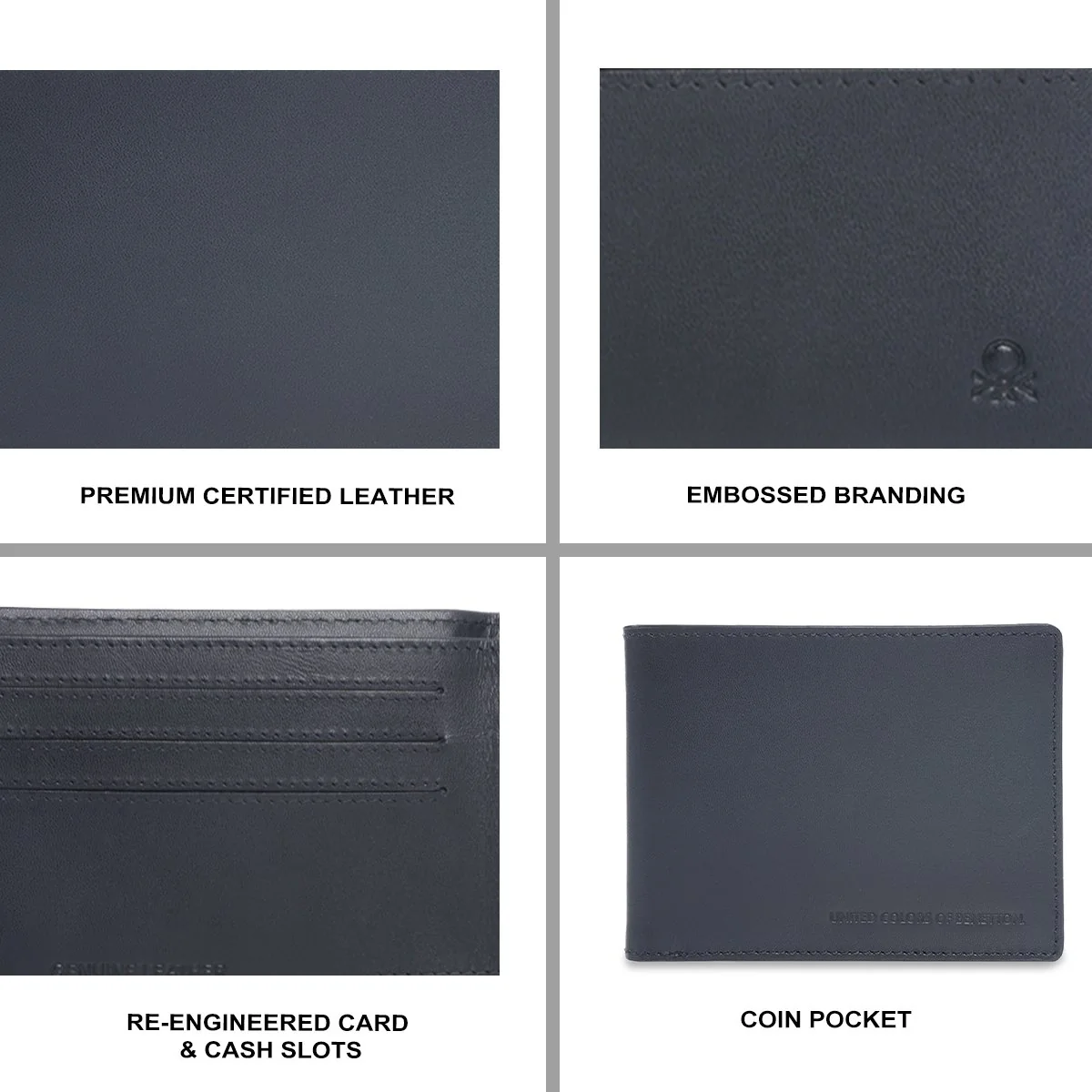 United Colors of Benetton Newry Men's Slimfold Wallet - Image 7