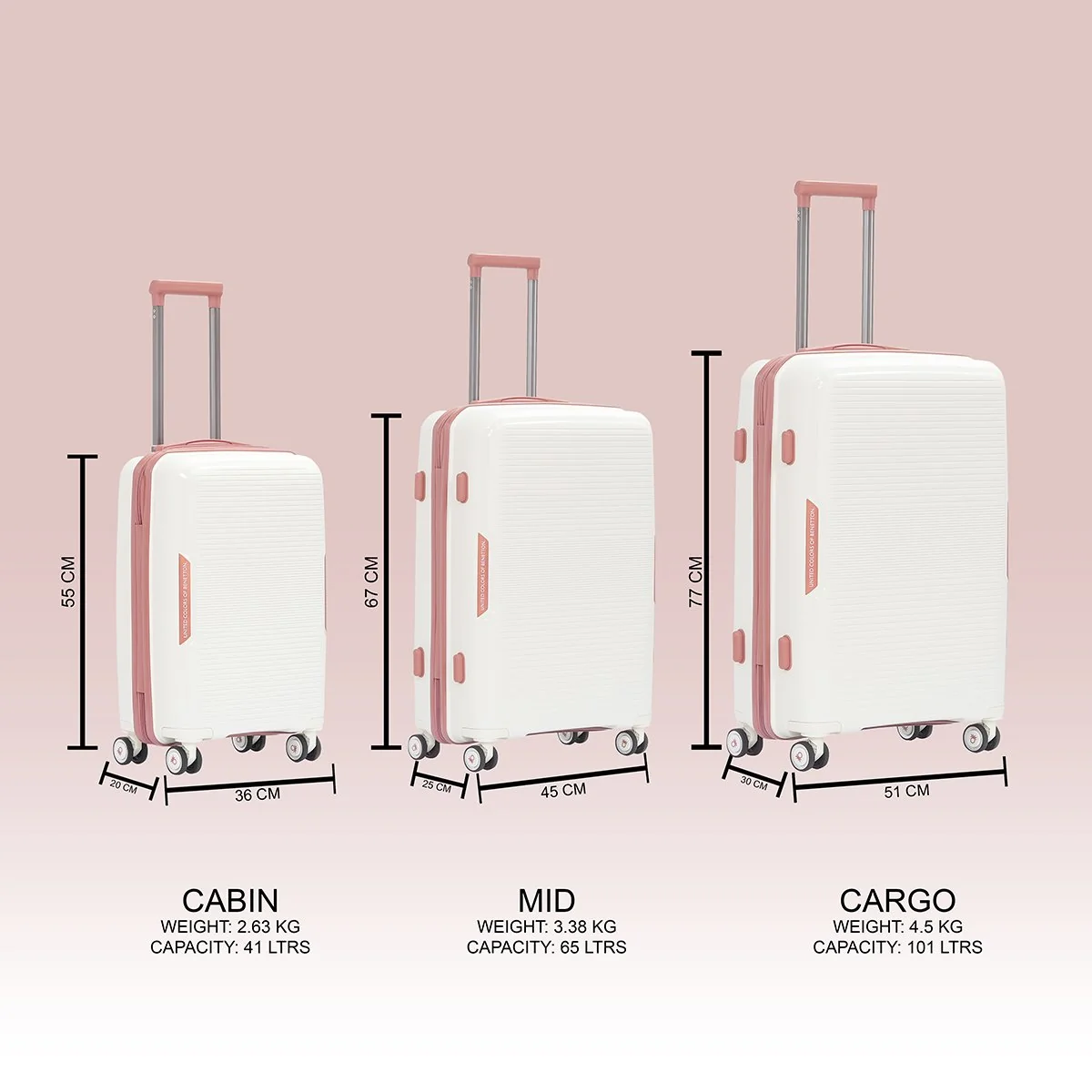 United Colors of Benetton Opal Hard Luggage - Image 11