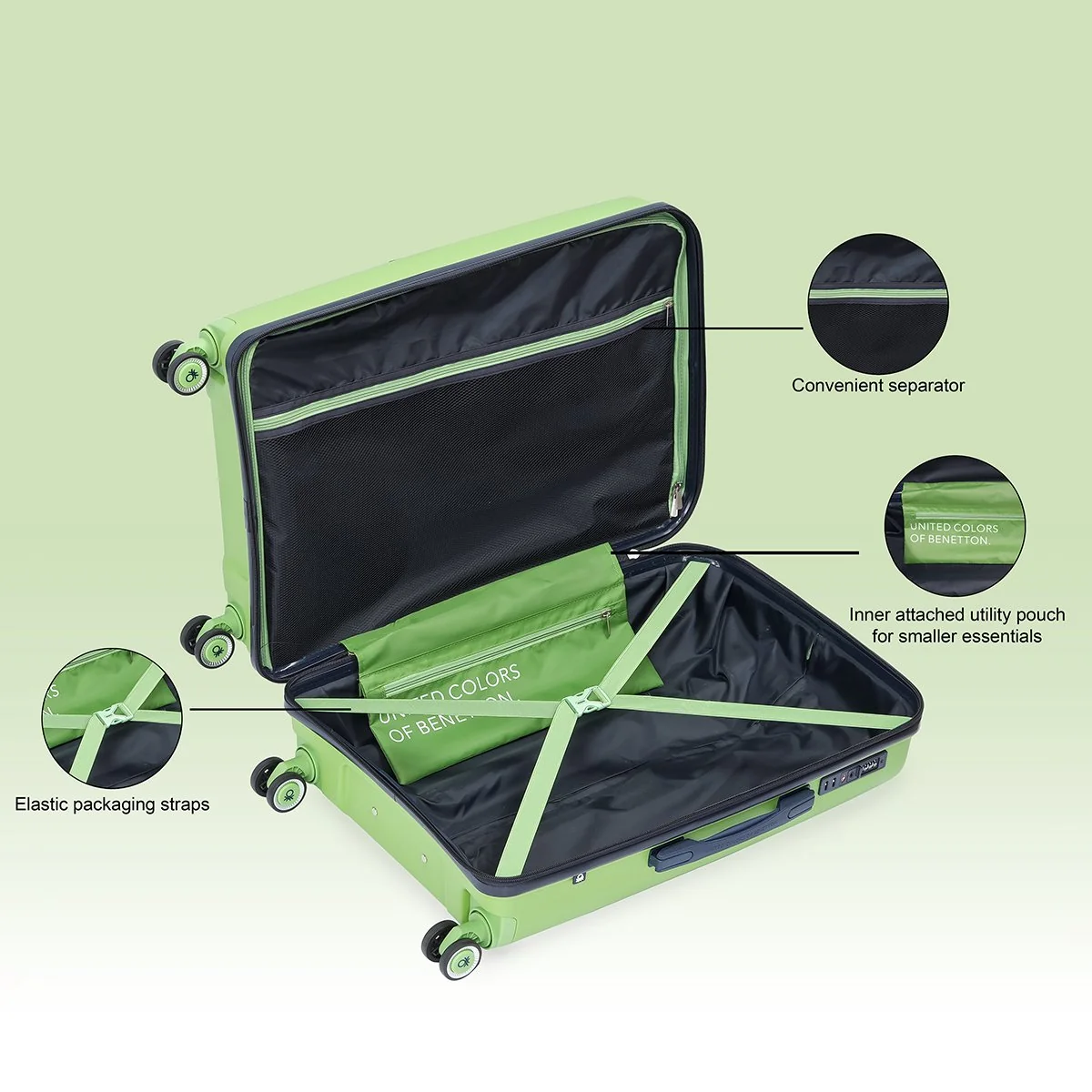 United Colors of Benetton Opal Hard Luggage - Image 17