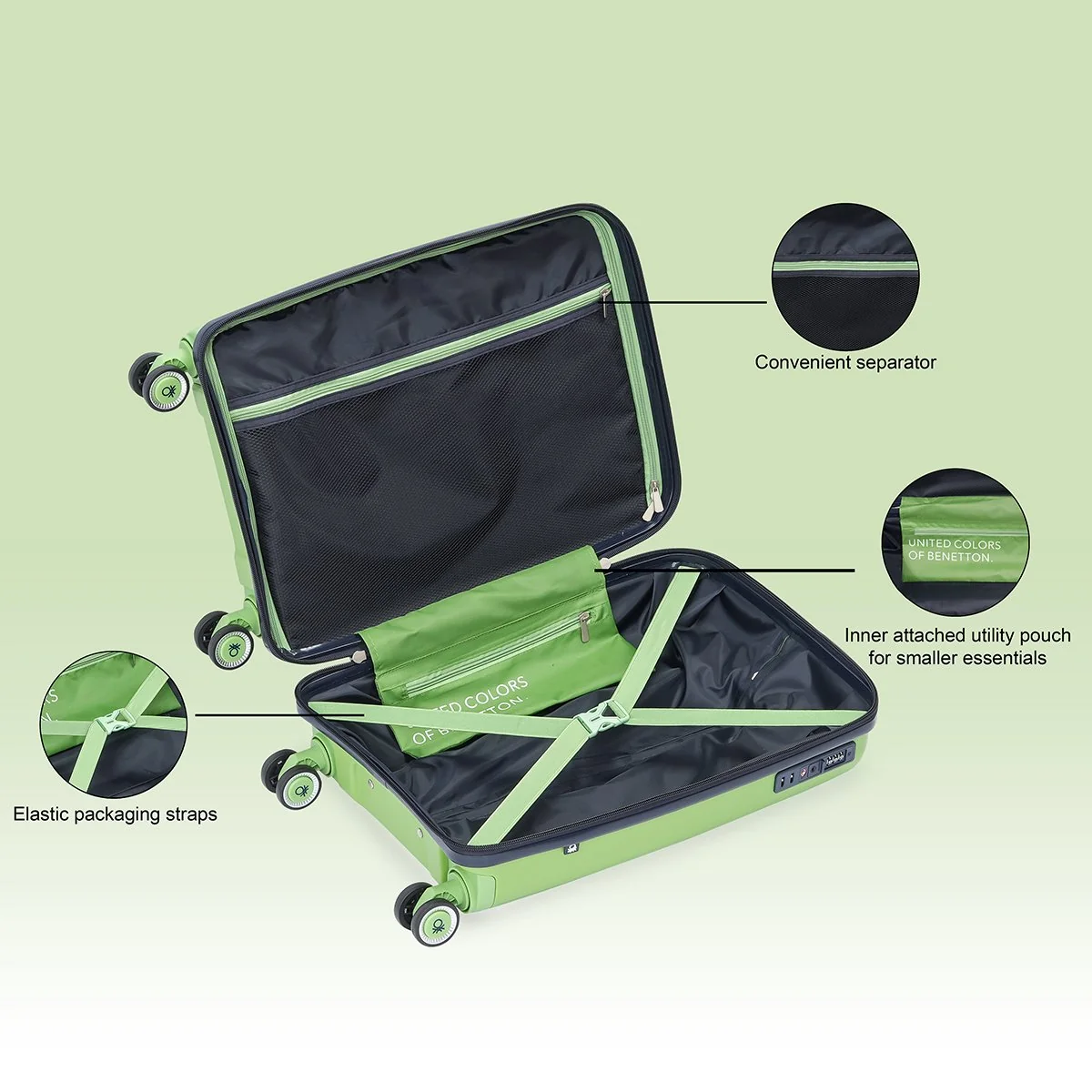 United Colors of Benetton Opal Hard Luggage - Image 5