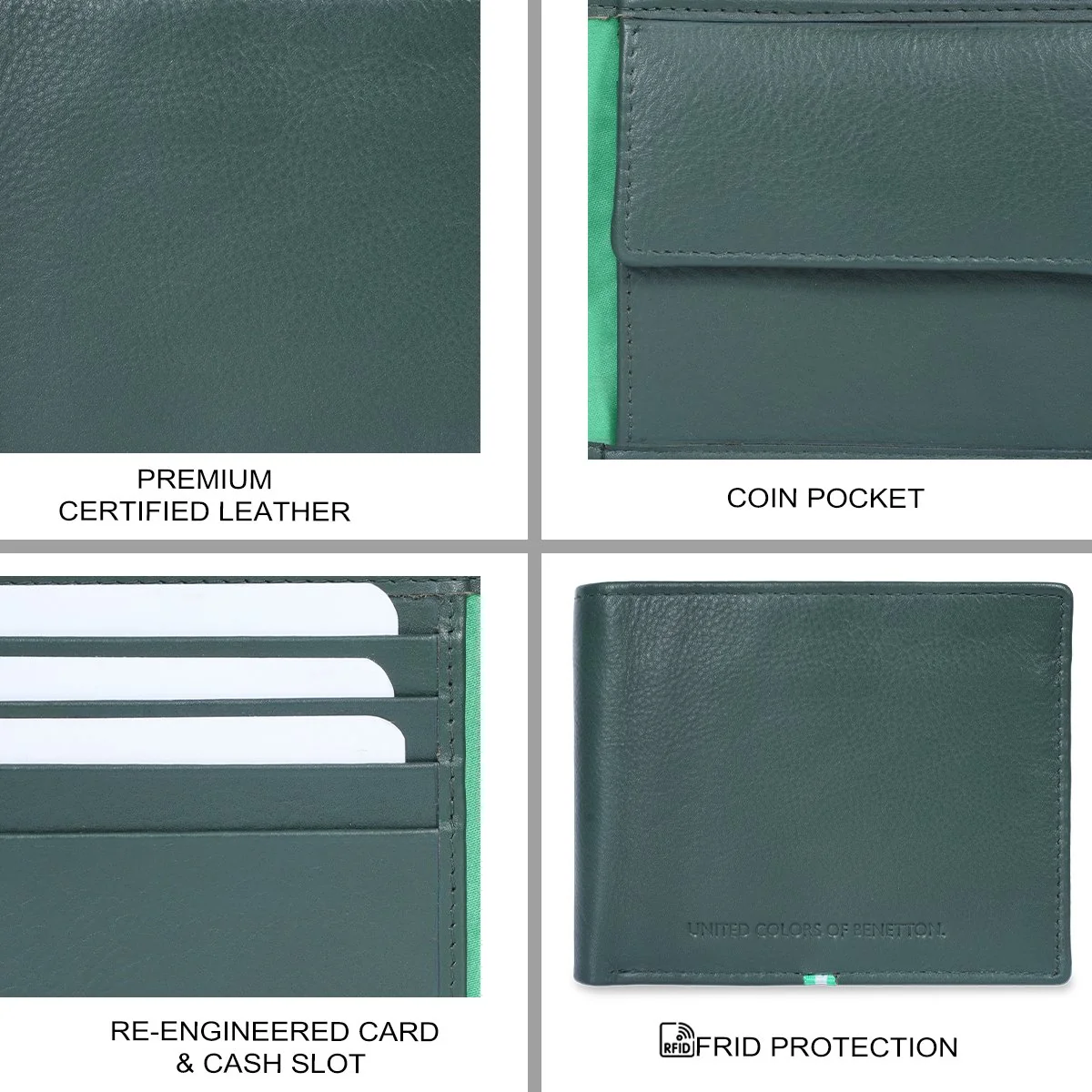 United Colors of Benetton Orbe Men's Global Coin Wallet - Image 7