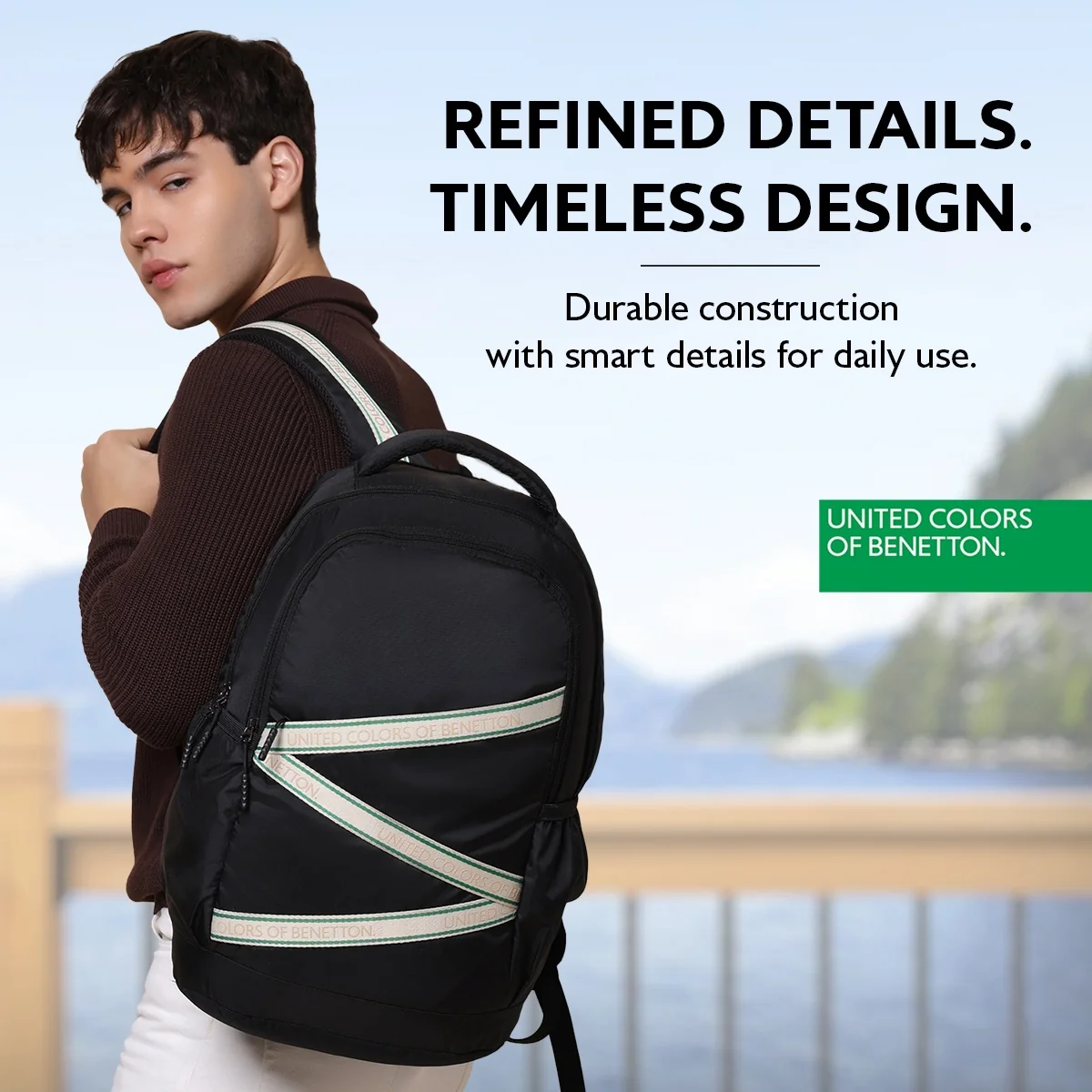United Colors of Benetton Phantom Laptop Backpack - Image 6