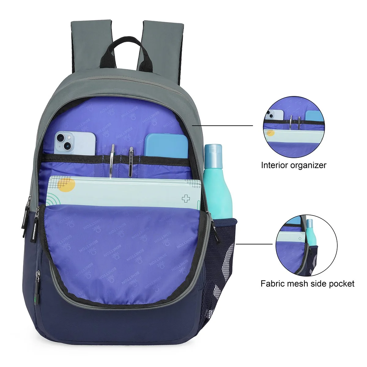 United Colors of Benetton Pyro Laptop Backpack - Image 7