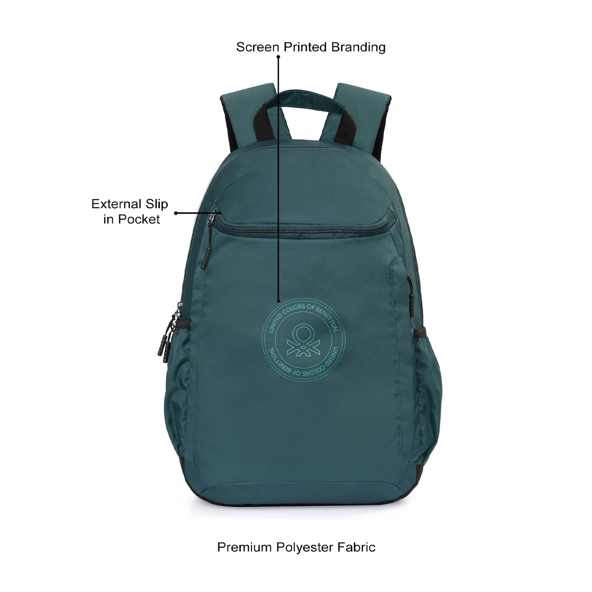 United Colors of Benetton Quirky Laptop Backpack - Image 3