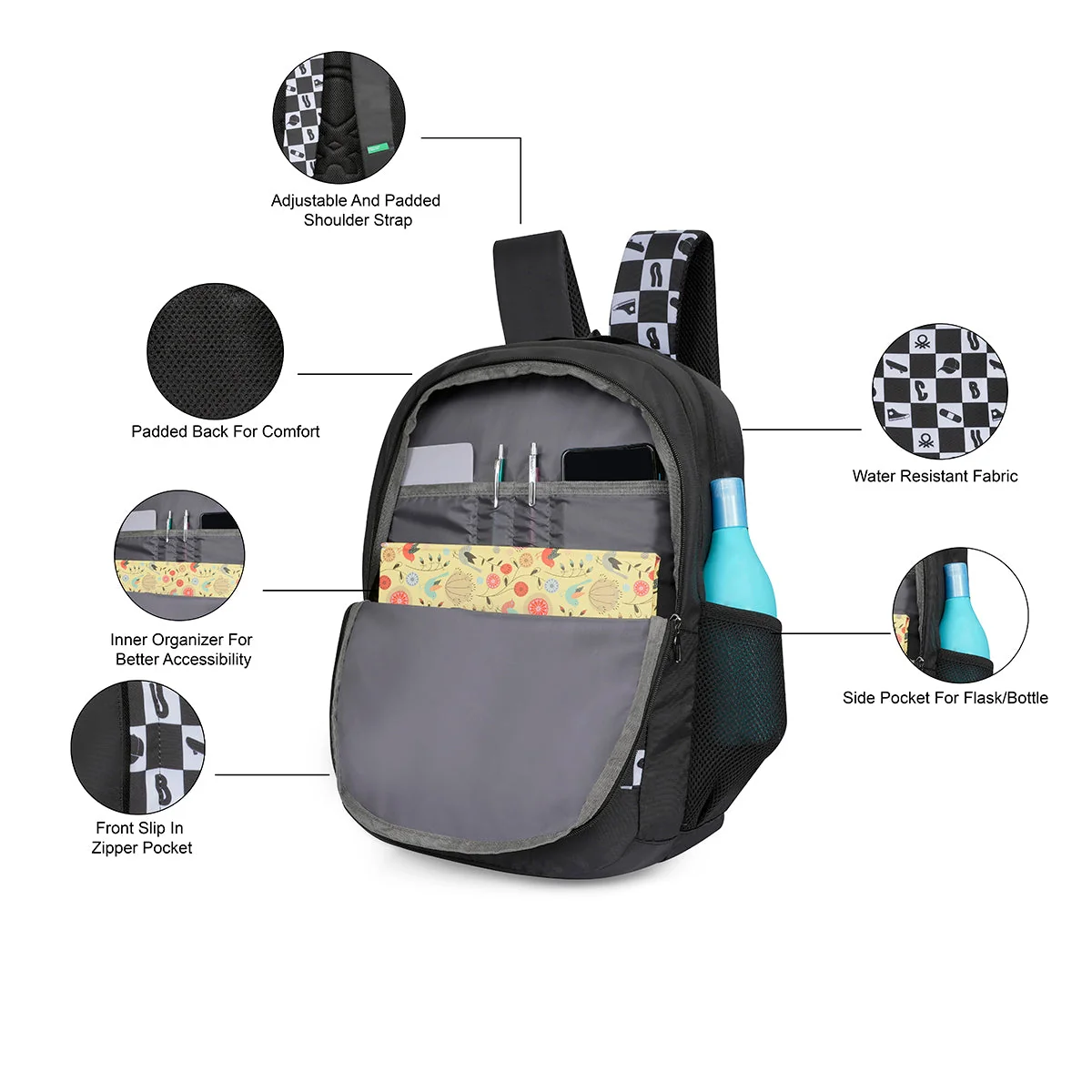 United Colors of Benetton Reign Back to School Backpack - Image 4
