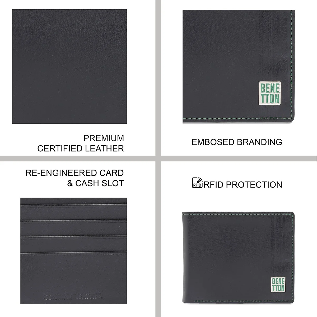 United Colors of Benetton Rembla Men's Multicard Coin Wallet - Image 8