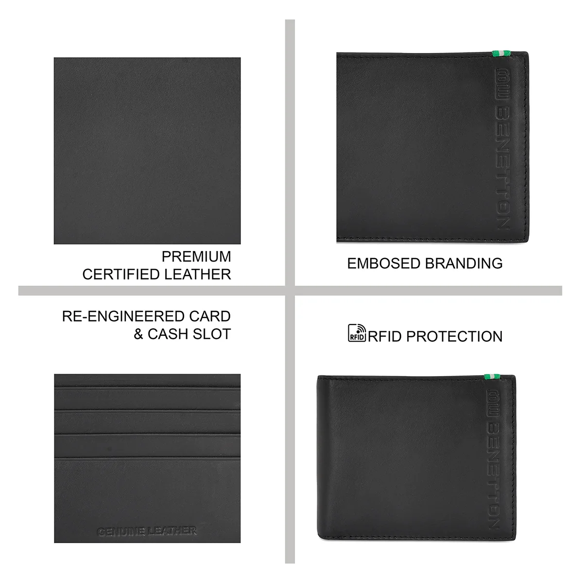 United Colors of Benetton Ridge Men's Global Coin Wallet - Image 4