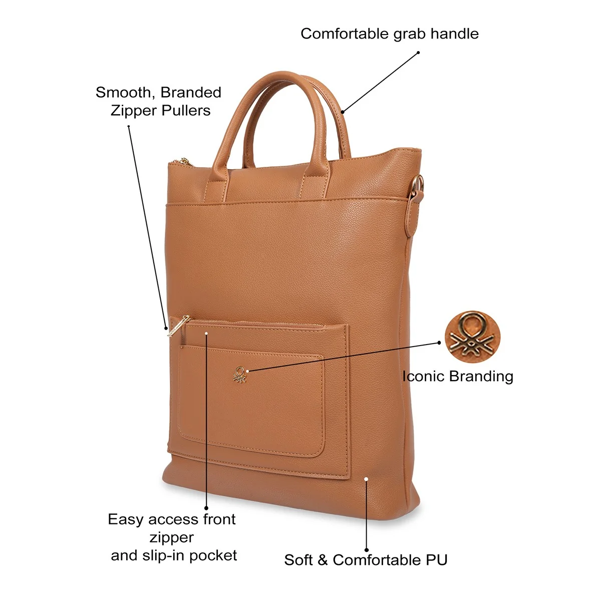 United Colors of Benetton Roberta Women's Tote Backpack - Image 3