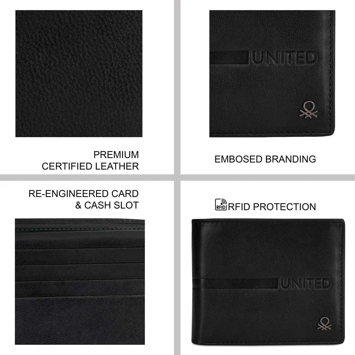 United Colors of Benetton Roscoe Men's Multicard Coin Wallet - Image 4
