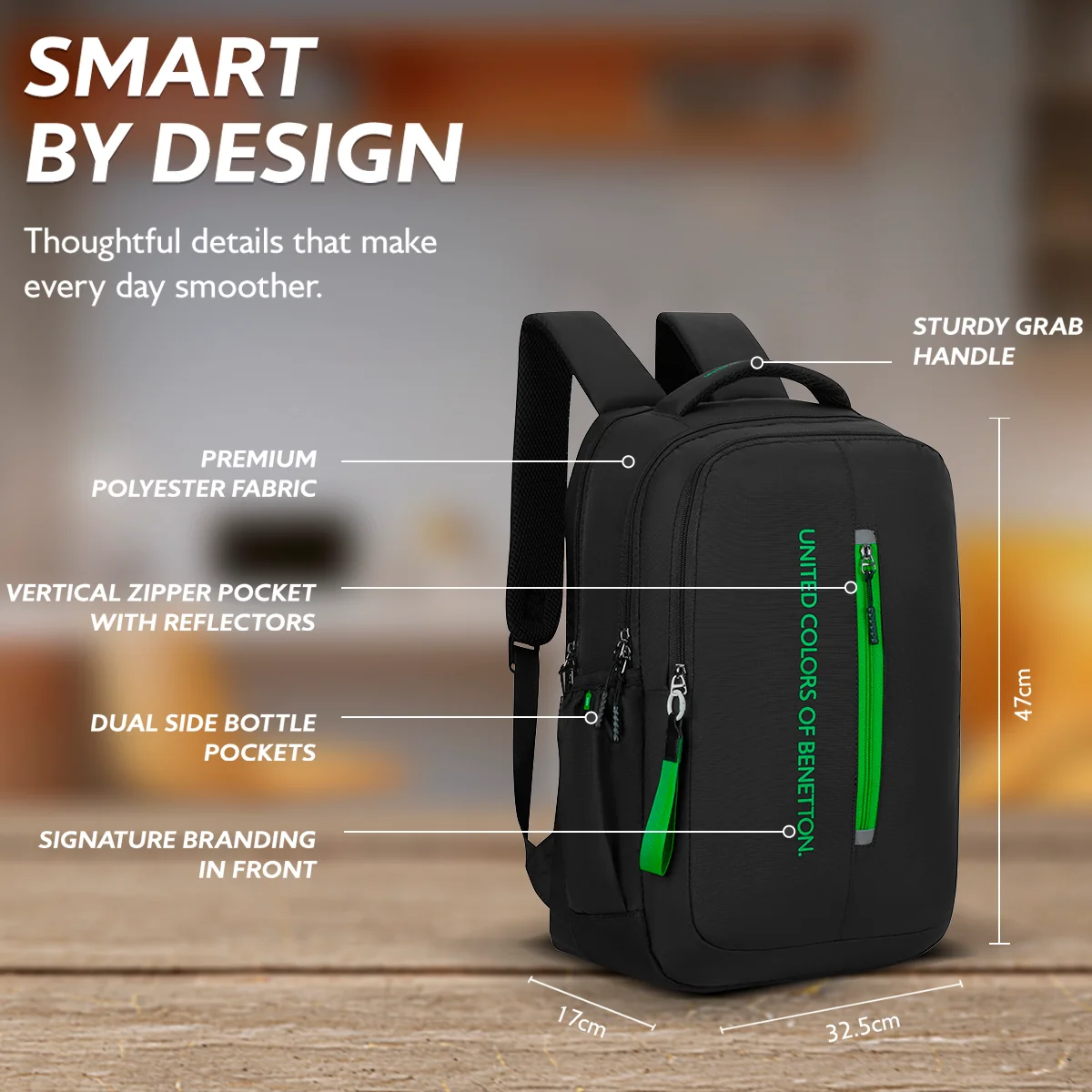 United Colors of Benetton Runway Non Laptop Backpack - Image 4