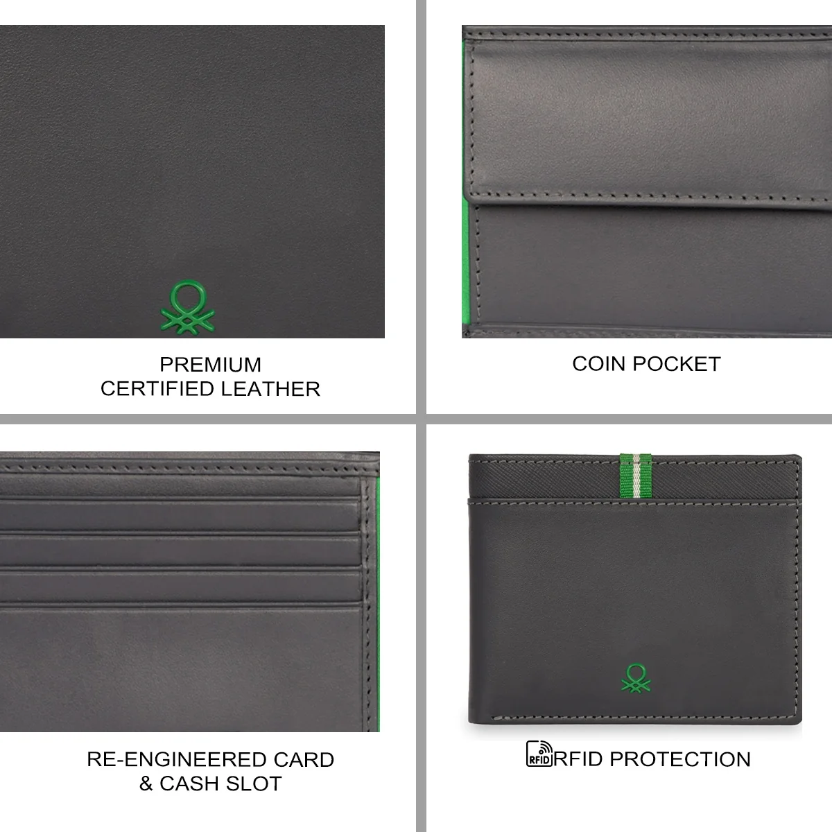 United Colors of Benetton Stainton Men's Slimfold Wallet - Image 7