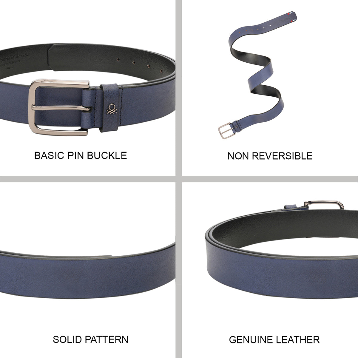 United Colors of Benetton Thalara Men's Non Reversible Belt - Image 8