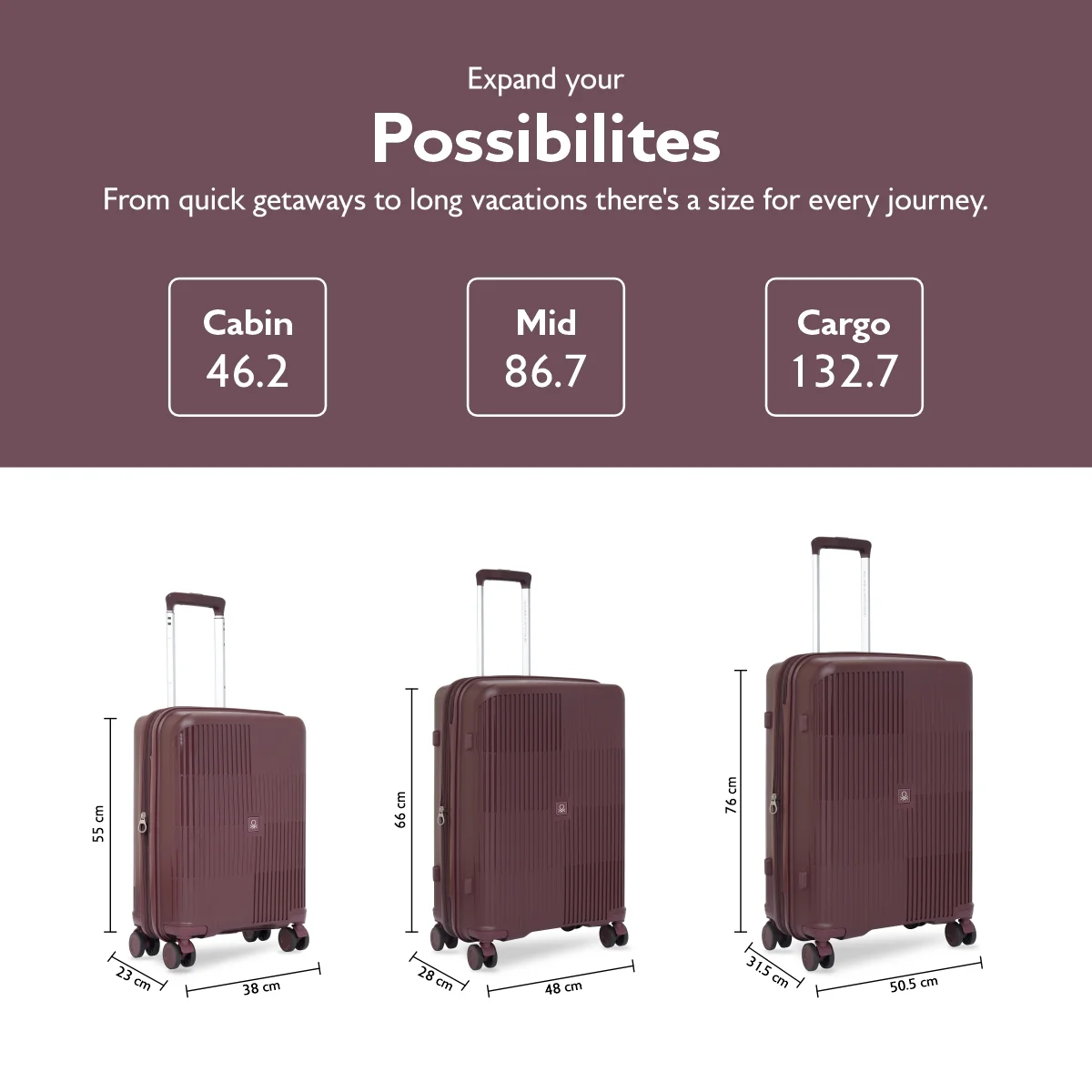 United Colors of Benetton Trex Hard Luggage - Image 25