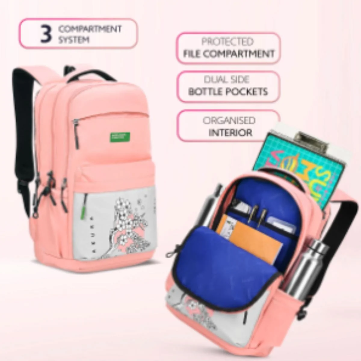 United Colors of Benetton Vigor Non Laptop Backpack - Image 3