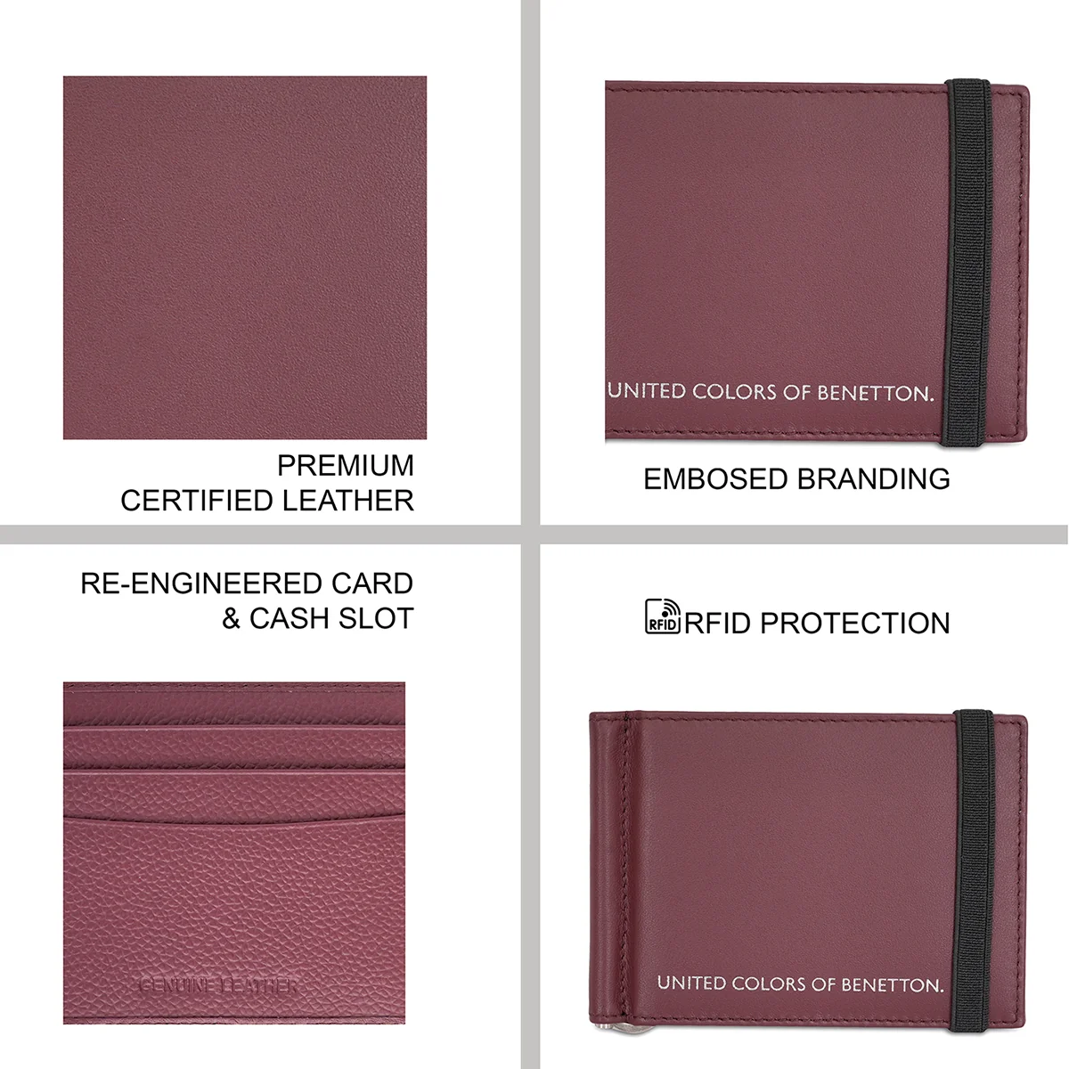 United Colors of Benetton Wiley Money Clip Wallet - Image 4
